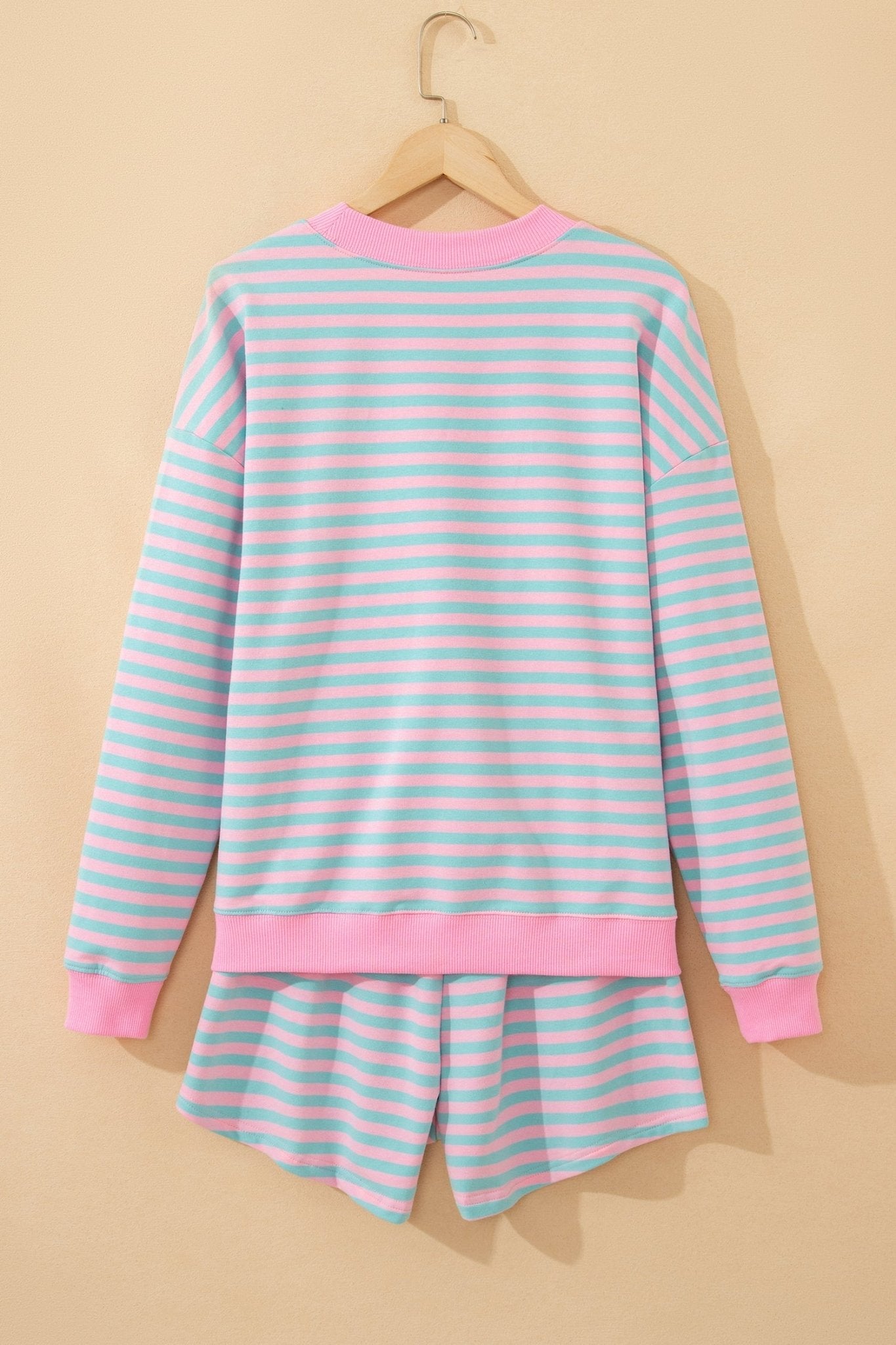 Stripe Colorblock Pullover & Pull-On Shorts Set - Rooted & Reckless Co.