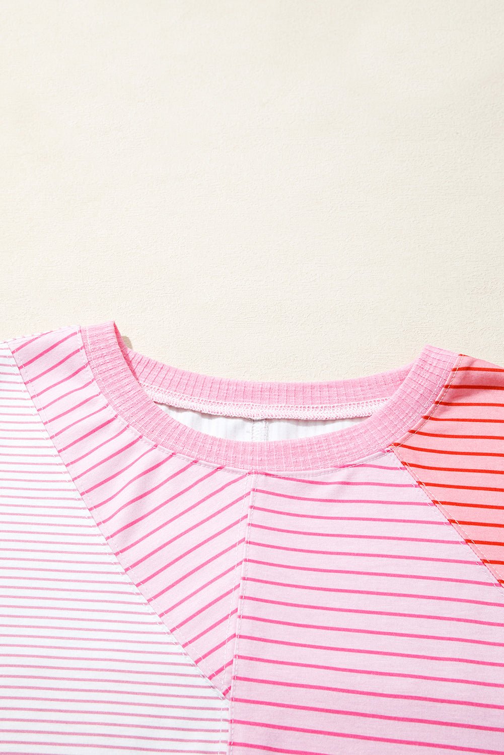 Stripe Colorblock Reverse Seam Long Sleeve Top - Rooted & Reckless Co.