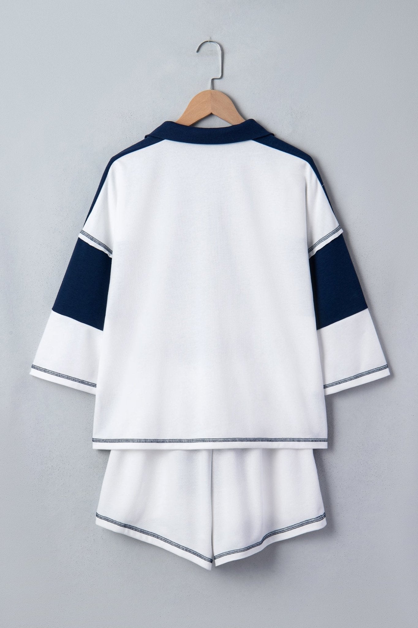 Stripe Colorblock Reverse Seam Top and Shorts Set - Rooted & Reckless Co.