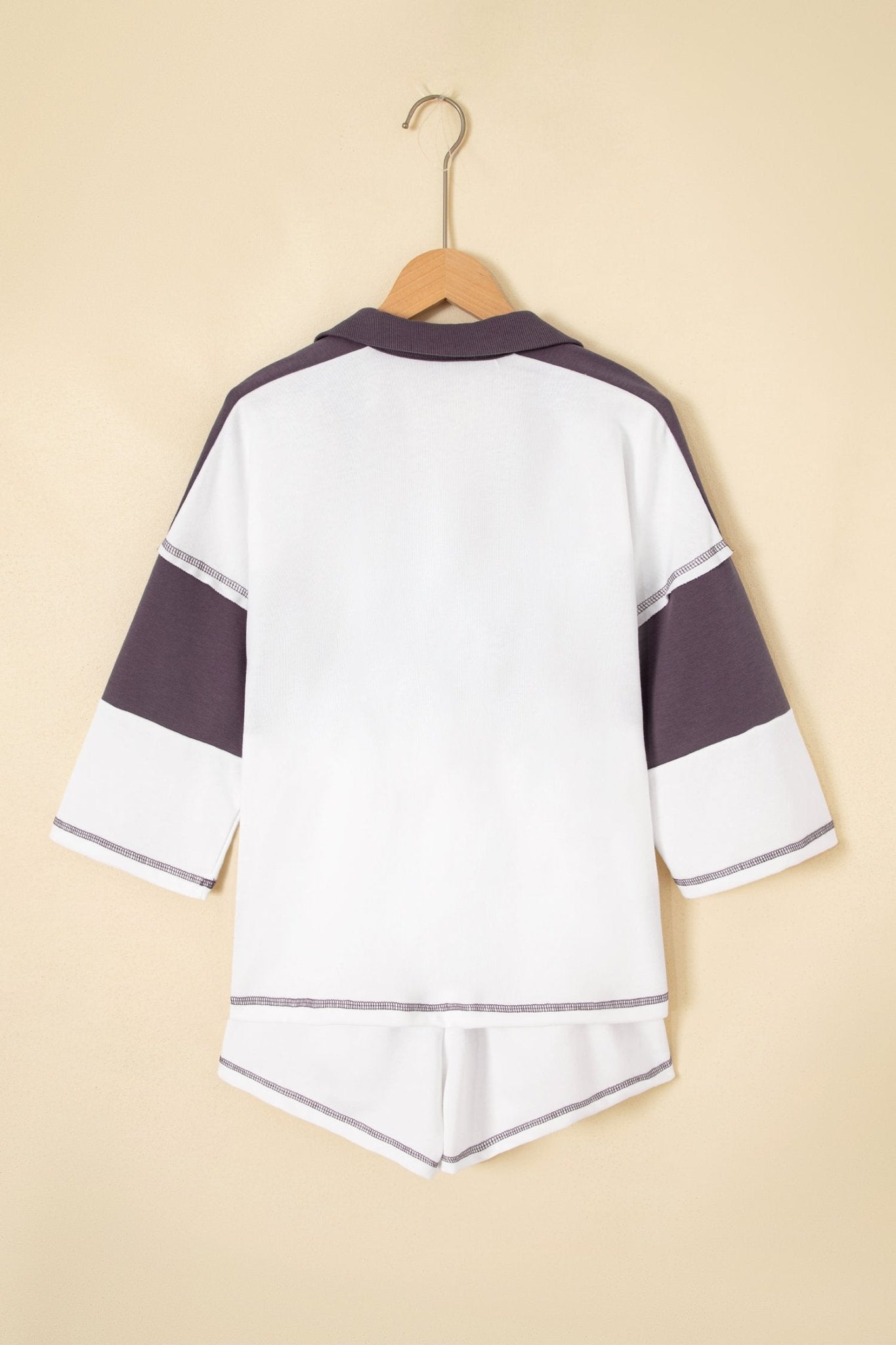 Stripe Colorblock Reverse Seam Top and Shorts Set - Rooted & Reckless Co.