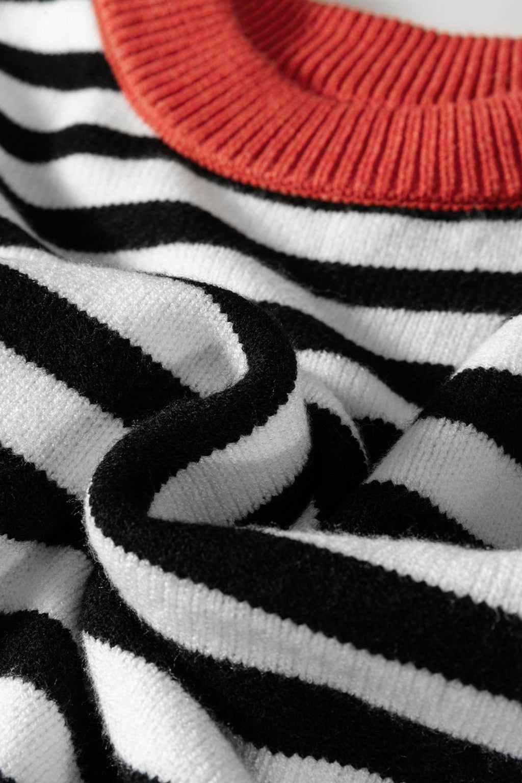 Stripe Colorblock Ribbed Trim Long Sleeve Sweater - Rooted & Reckless Co.