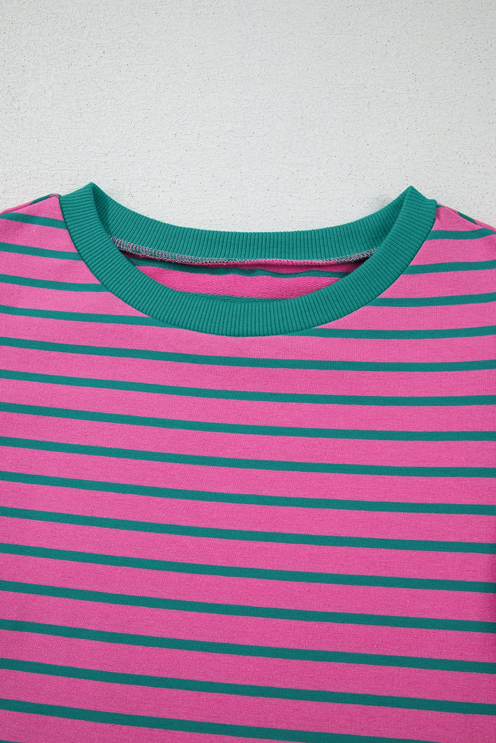 Stripe Colorblock Ruffle Sleeve Crewneck Blouse - Rooted & Reckless Co.