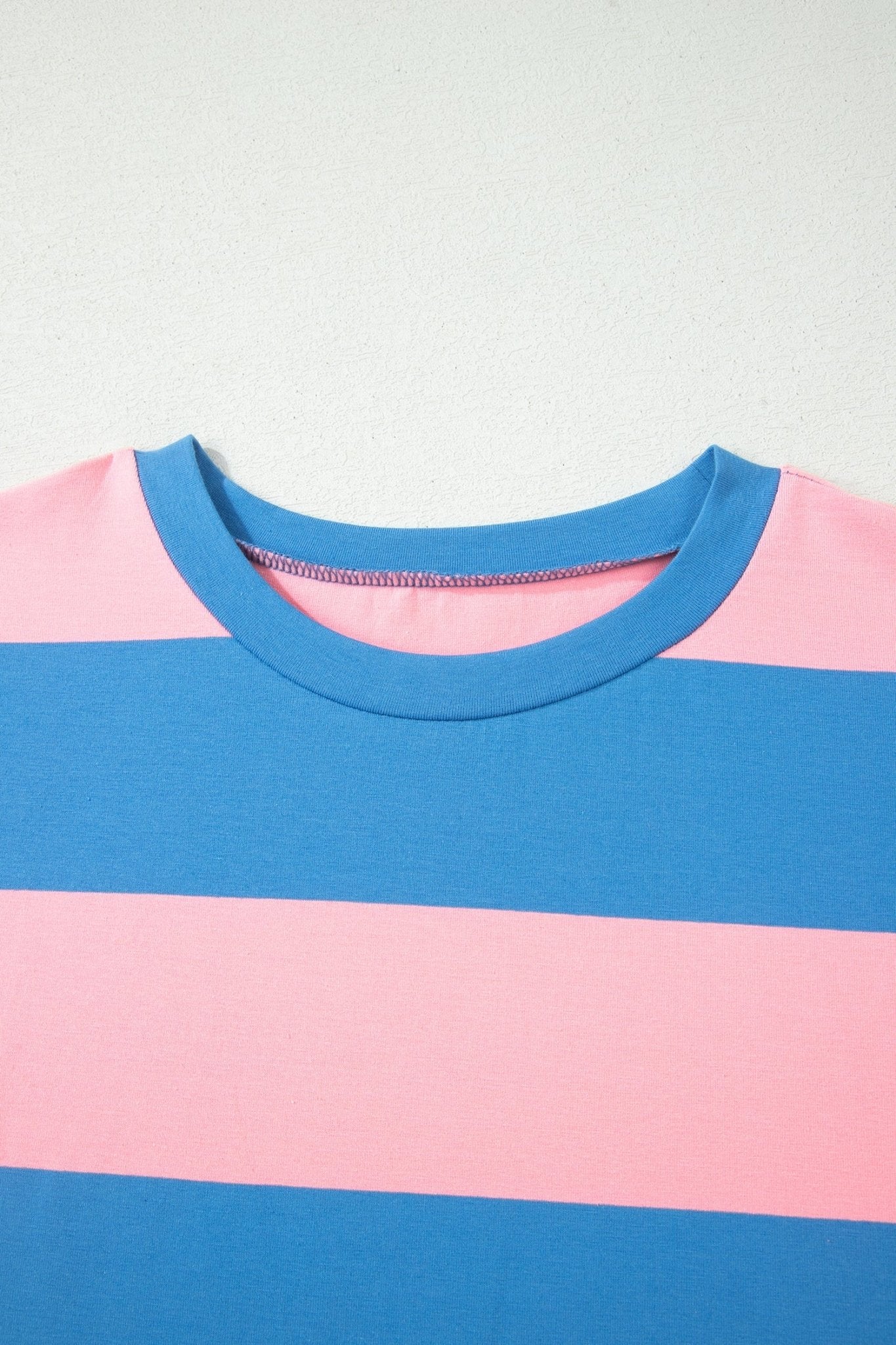 Stripe Colorblock Short Sleeve Oversize Tunic Tee - Rooted & Reckless Co.