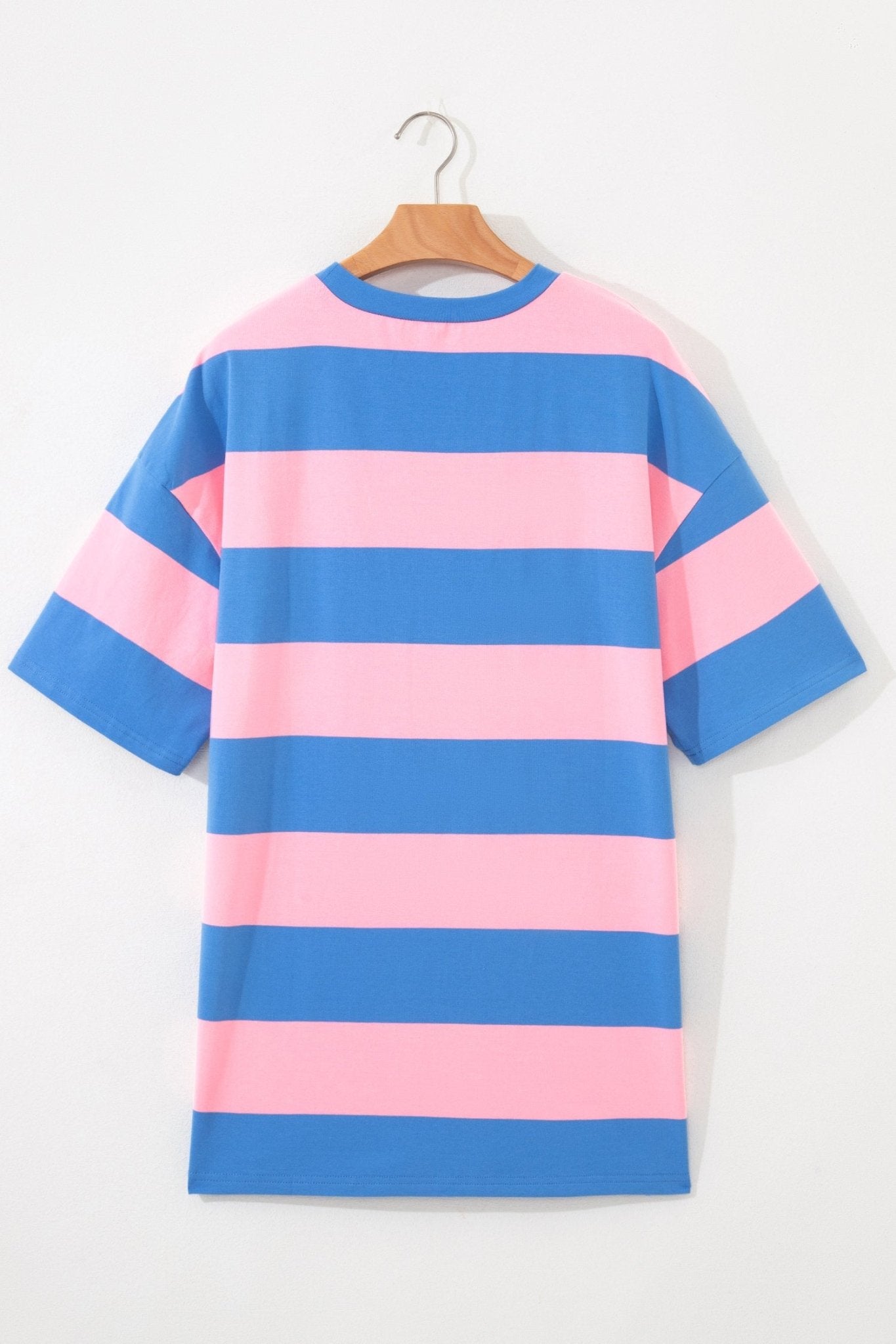 Stripe Colorblock Short Sleeve Oversize Tunic Tee - Rooted & Reckless Co.