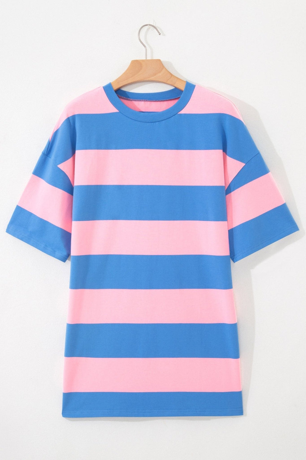 Stripe Colorblock Short Sleeve Oversize Tunic Tee - Rooted & Reckless Co.