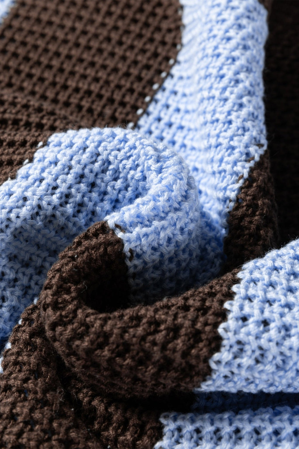 Stripe Colorblock Thermal Textured Knit Drop Shoulder Sweater - Rooted & Reckless Co.