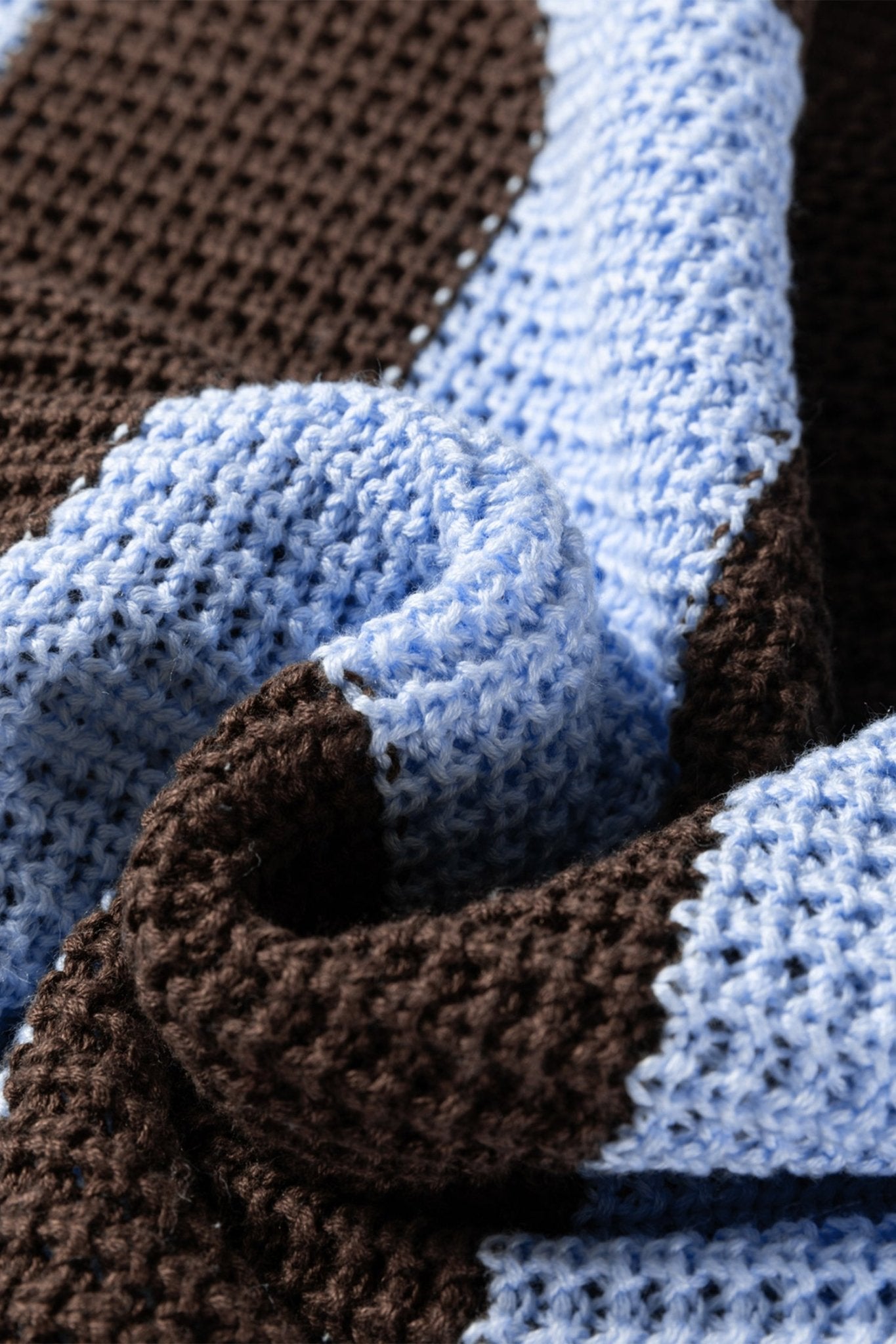 Stripe Colorblock Thermal Textured Knit Drop Shoulder Sweater - Rooted & Reckless Co.