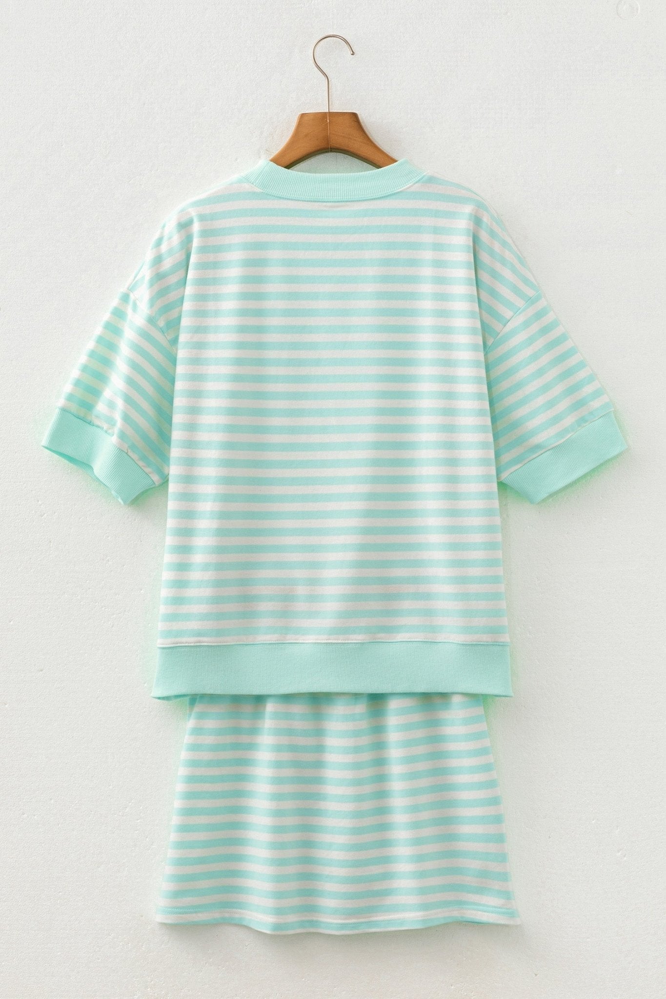 Stripe Colorblock Trim 3/4 Sleeve Top & Mini Skort Sets - Rooted & Reckless Co.