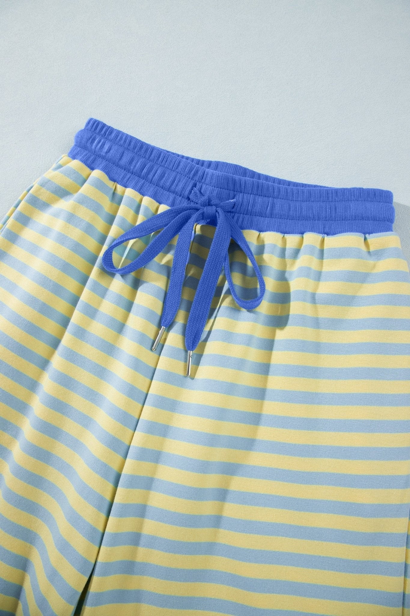 Stripe Colorblock Trim Short Sleeve Tee and Pants Set - Rooted & Reckless Co.