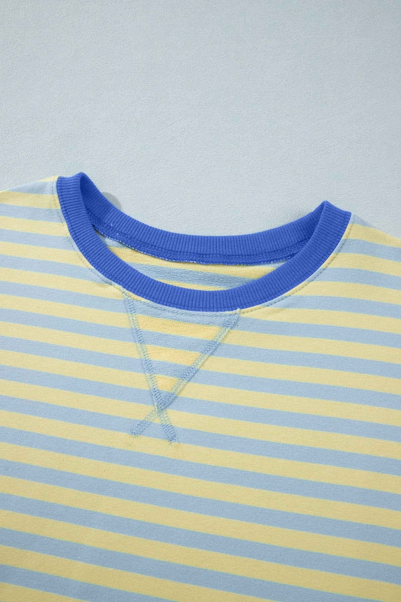 Stripe Colorblock Trim Short Sleeve Tee and Pants Set - Rooted & Reckless Co.