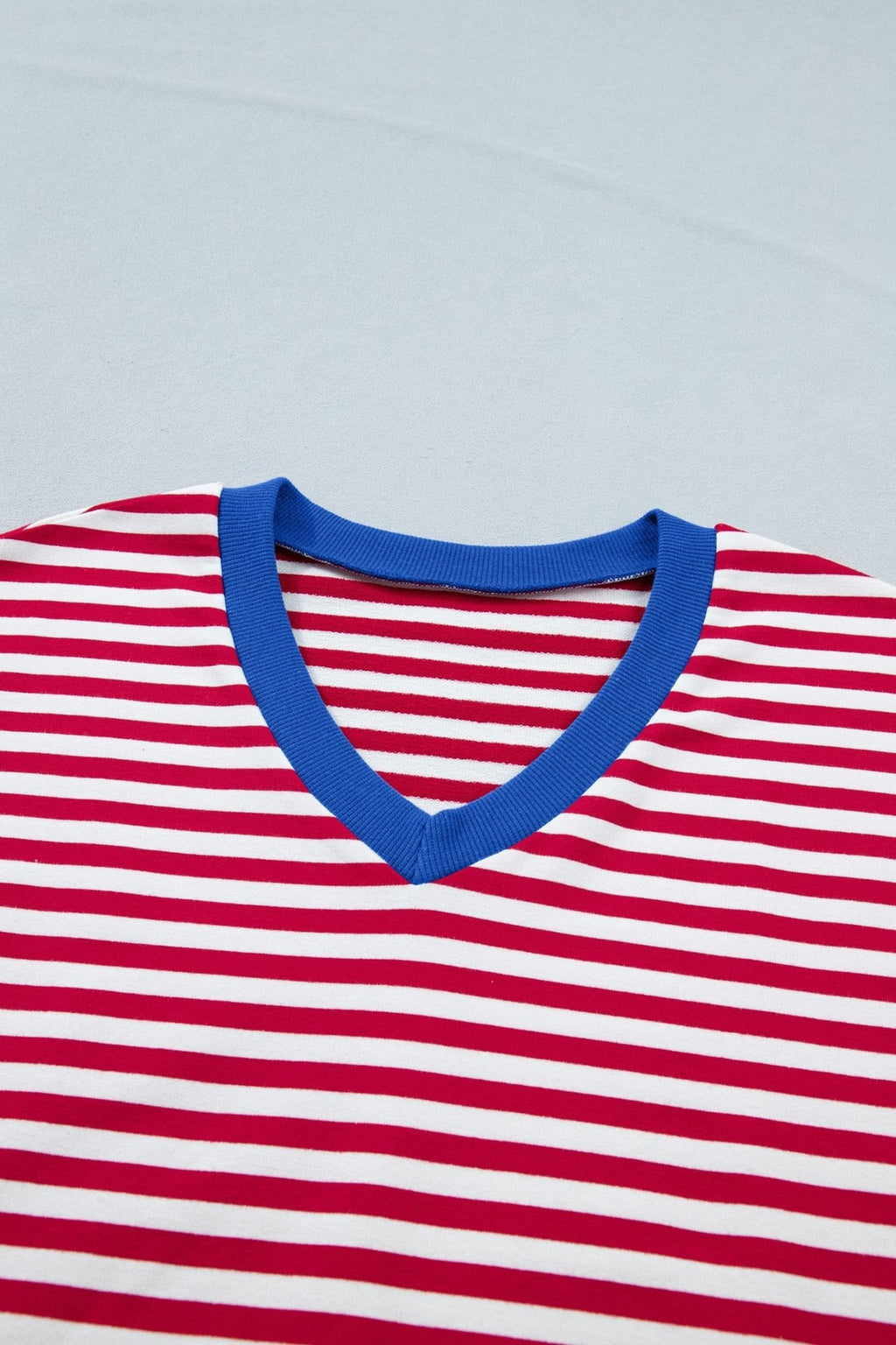 Stripe Colorblock V-Neck Tee & Drawstring Short Set - Rooted & Reckless Co.