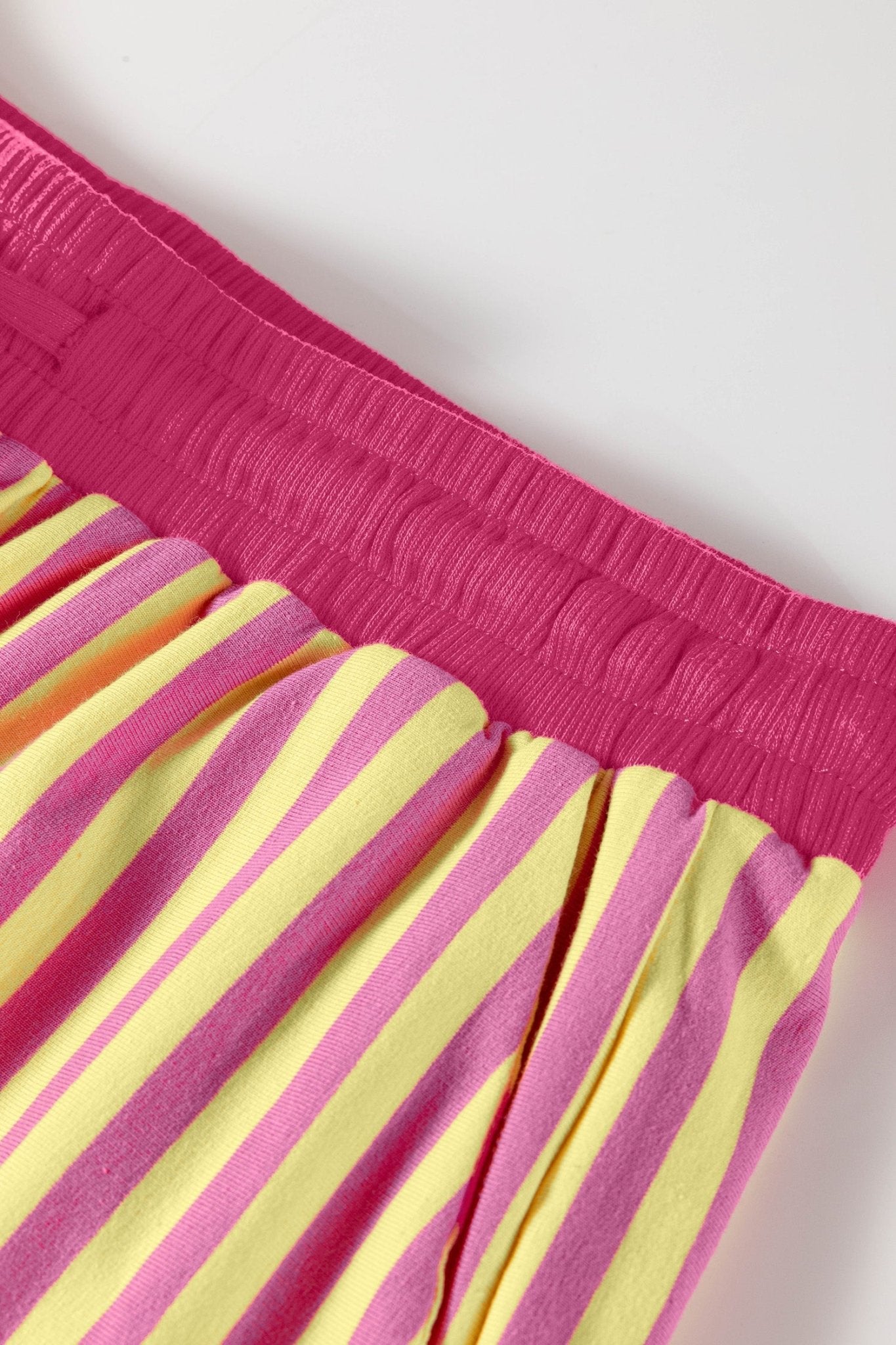 Stripe Colorblock V-Neck Tee & Drawstring Short Set - Rooted & Reckless Co.
