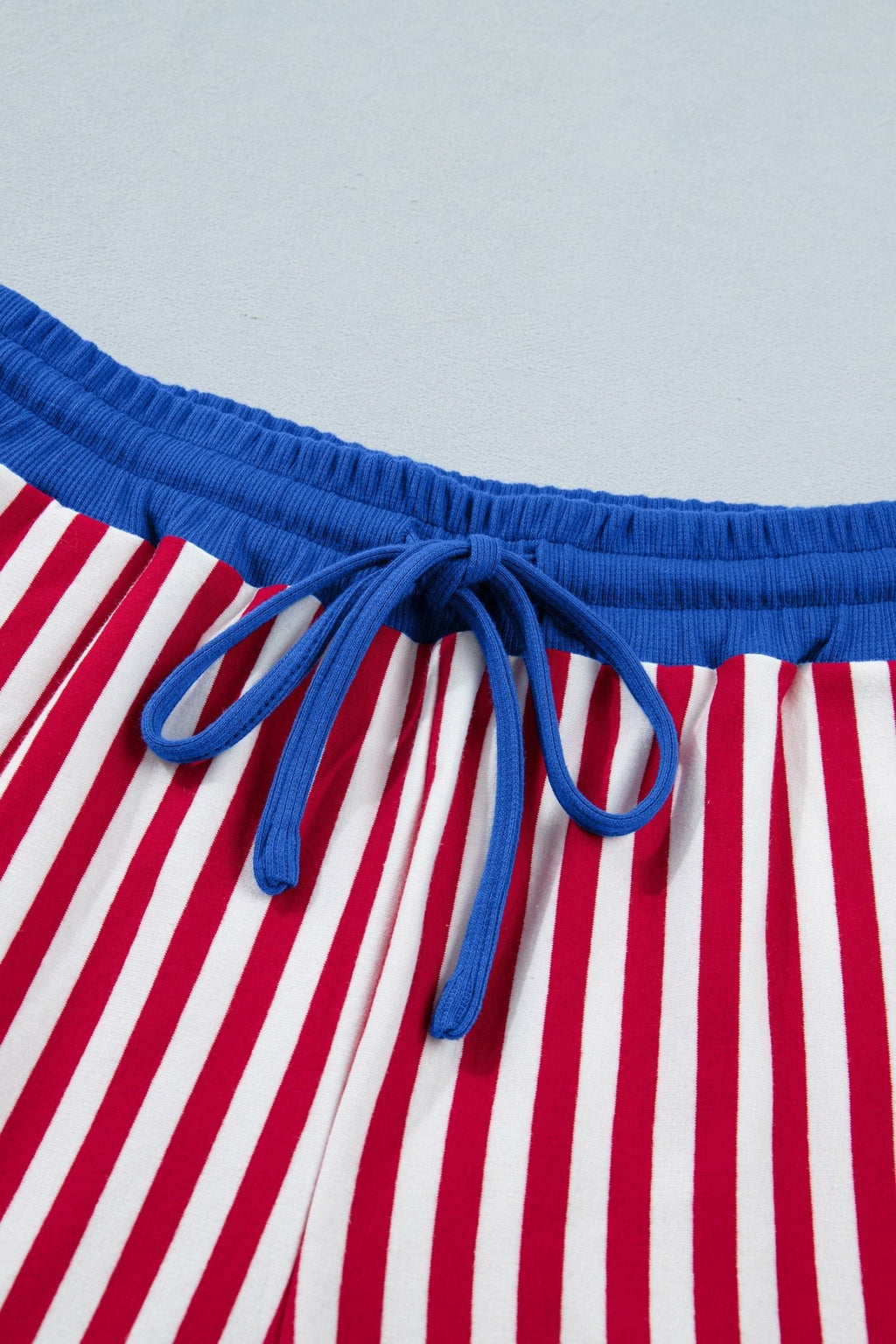 Stripe Colorblock V-Neck Tee & Drawstring Short Set - Rooted & Reckless Co.