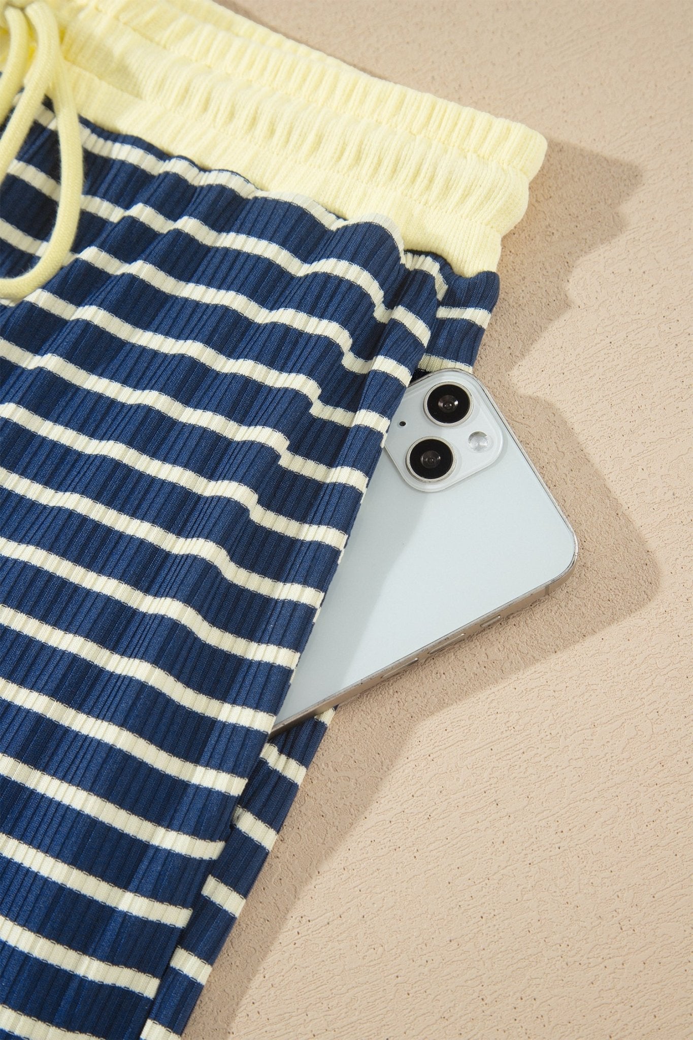 Stripe Colorblock Zip V-Neck Pullover and Pants Set - Rooted & Reckless Co.