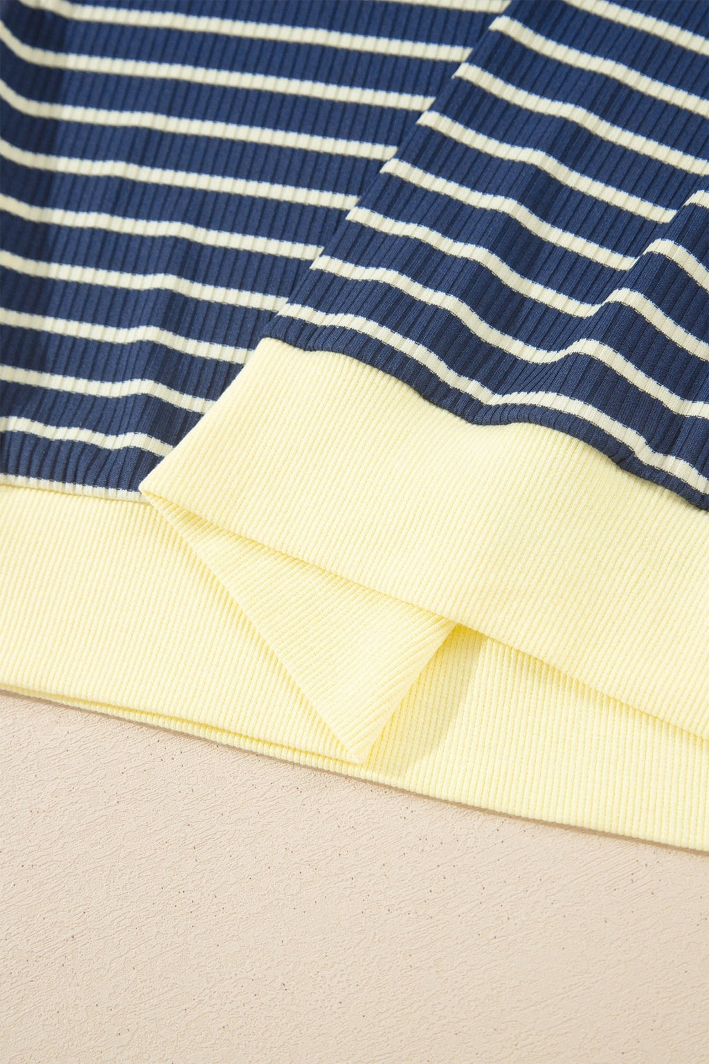 Stripe Colorblock Zip V-Neck Pullover and Pants Set - Rooted & Reckless Co.