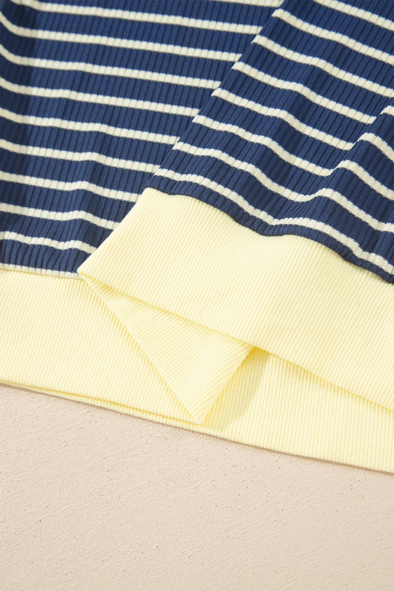 Stripe Colorblock Zip V-Neck Pullover and Pants Set - Rooted & Reckless Co.