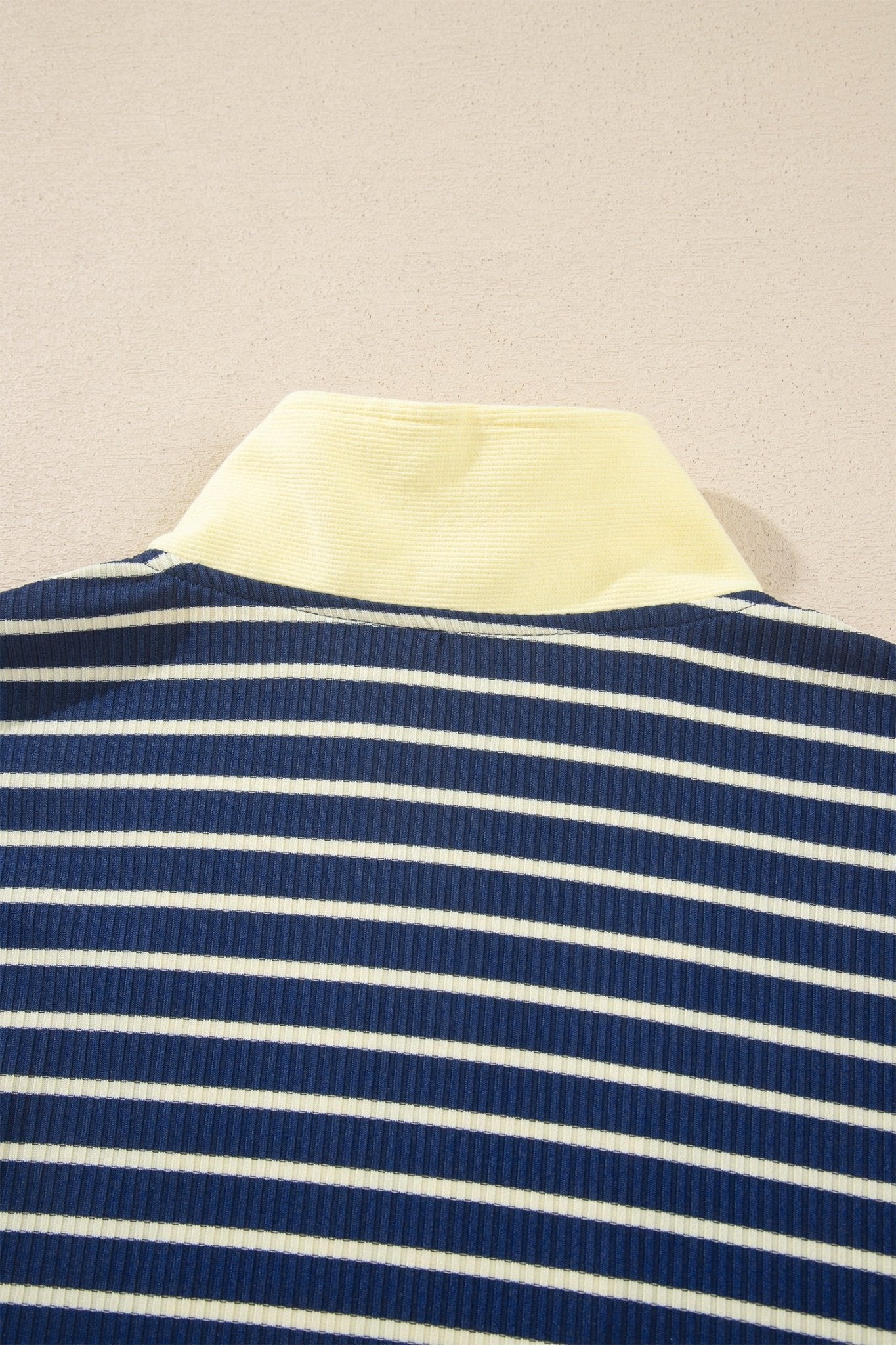Stripe Colorblock Zip V-Neck Pullover and Pants Set - Rooted & Reckless Co.
