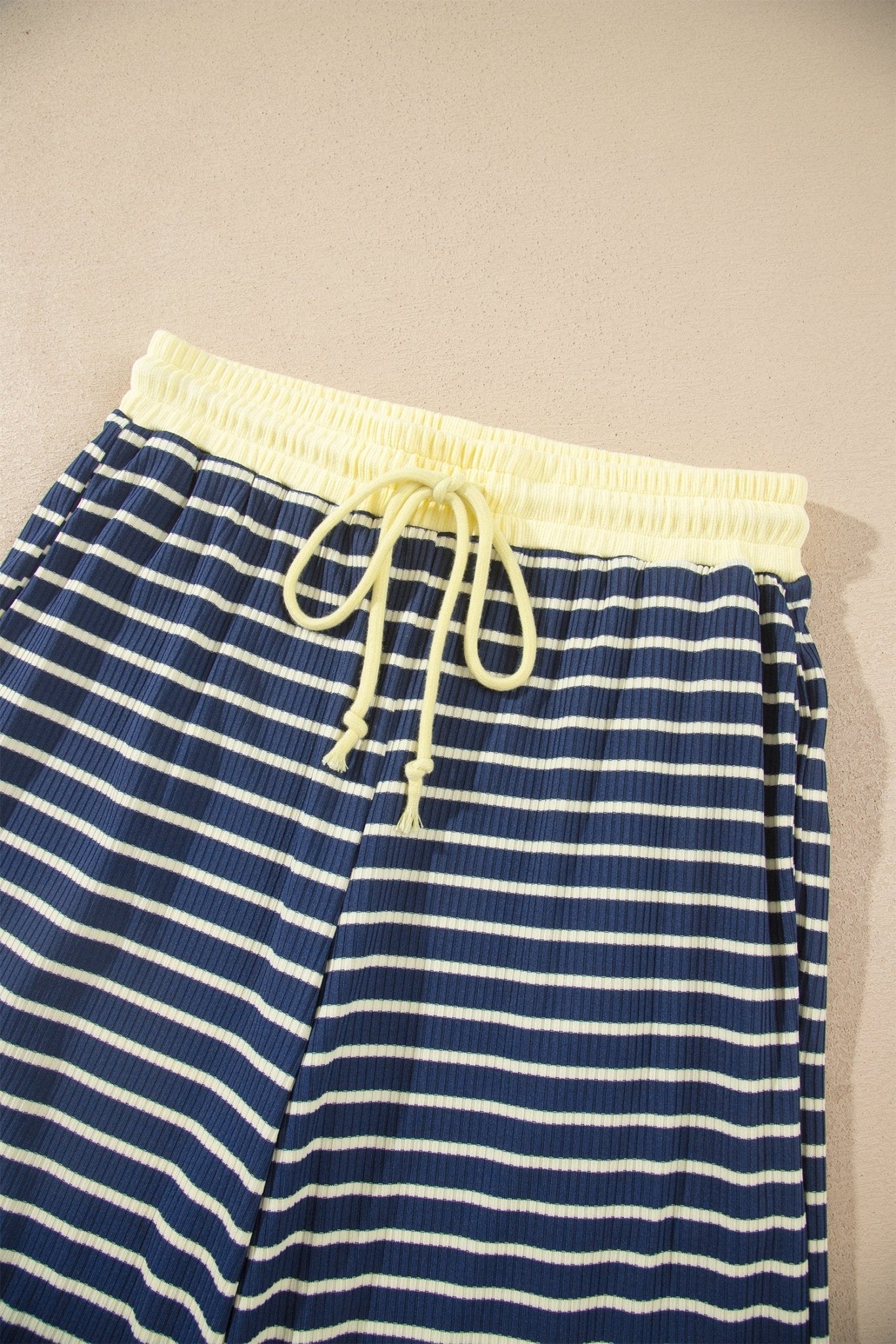 Stripe Colorblock Zip V-Neck Pullover and Pants Set - Rooted & Reckless Co.