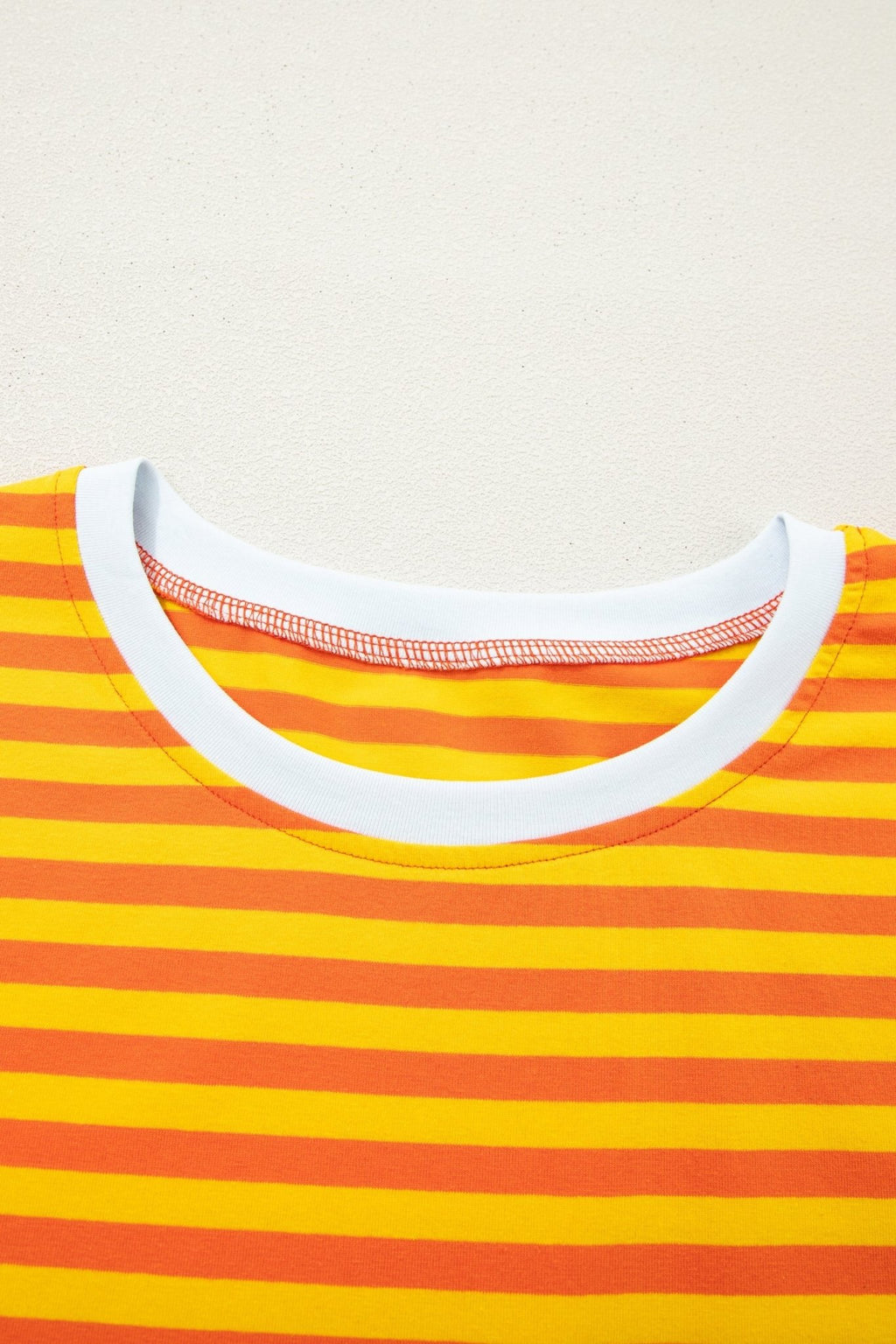 Stripe Contrast Crew Neck Drop Shoulder Tee - Rooted & Reckless Co.