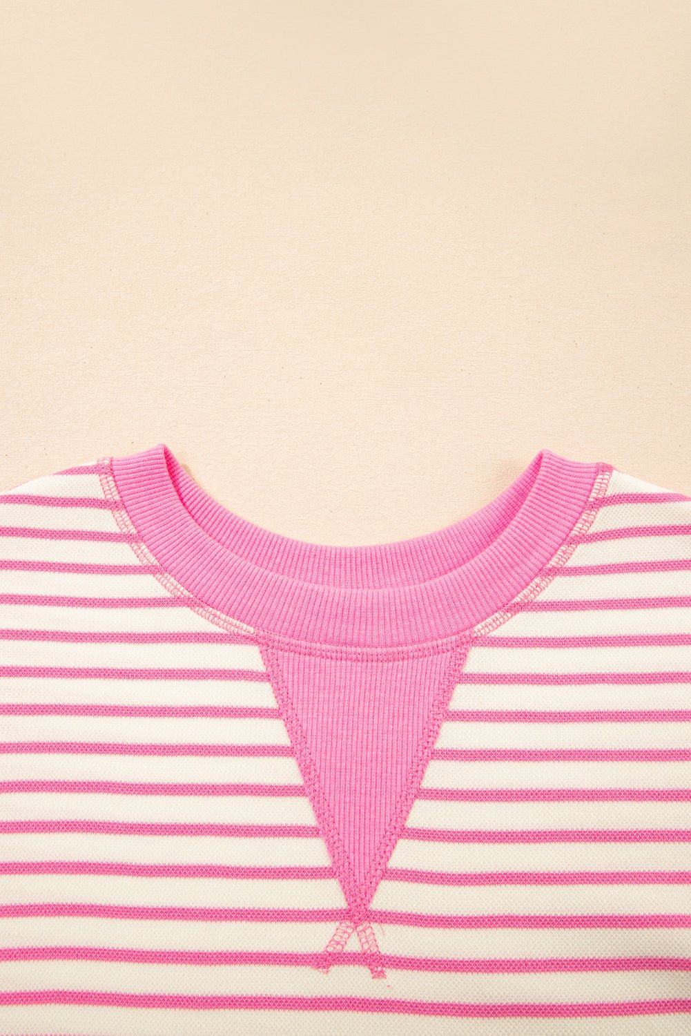 Stripe Contrast Detail Ruffle Short Sleeve Top - Rooted & Reckless Co.