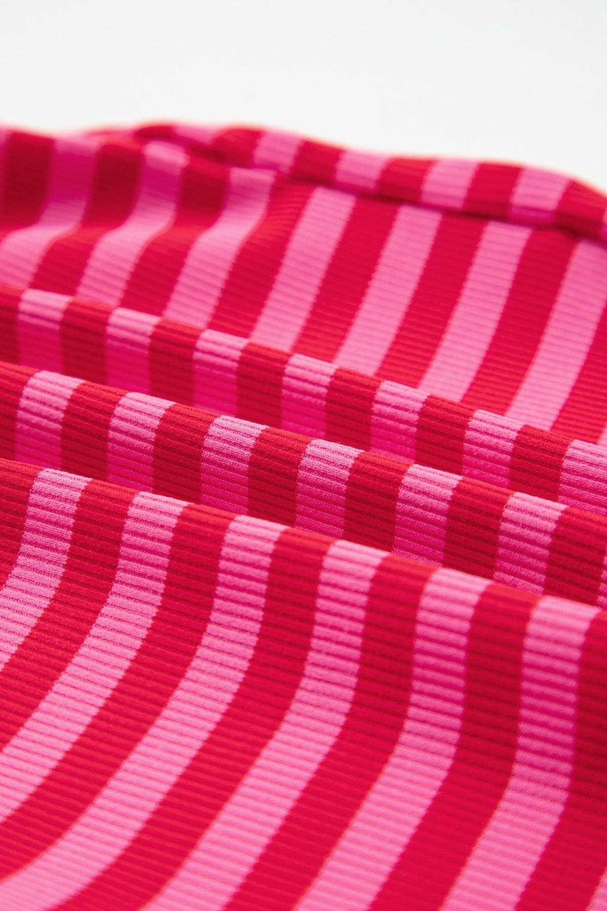 Stripe Contrast Elastic Waist Ribbed Shorts - Rooted & Reckless Co.