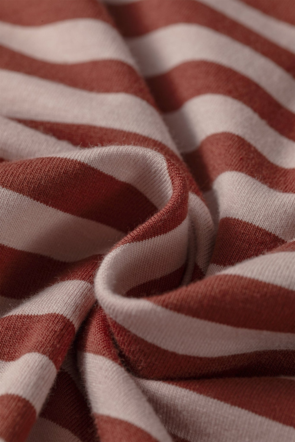 Stripe Contrast Long Sleeve Top & Elastic Waistband Short Set - Rooted & Reckless Co.
