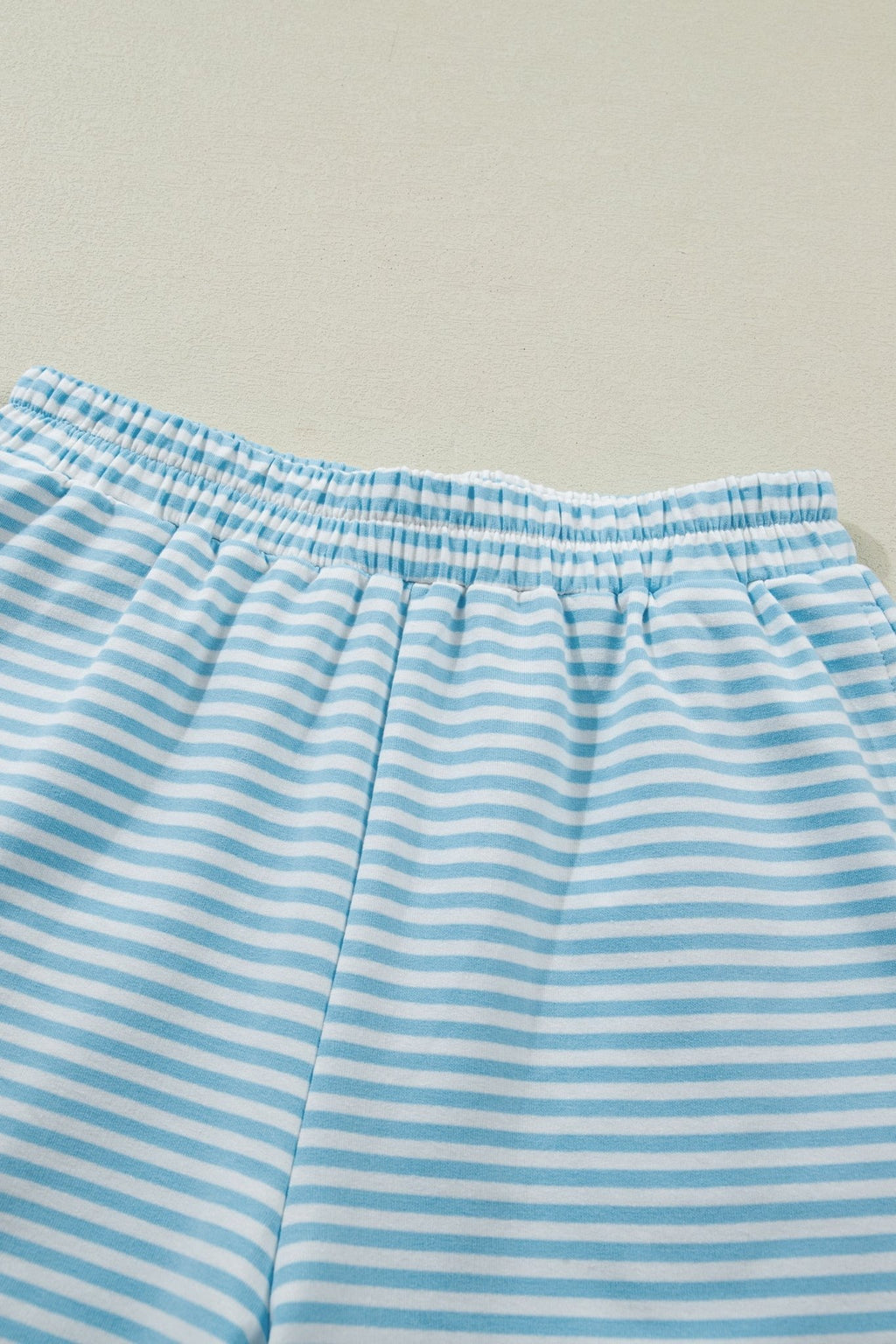Stripe Contrast Mock Neck Tee & Shorts Set - Rooted & Reckless Co.