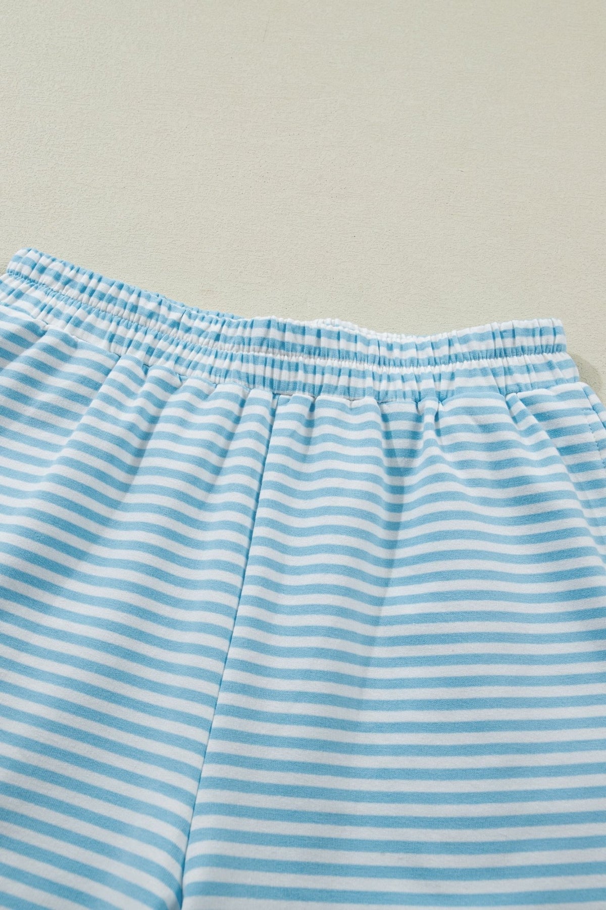 Stripe Contrast Mock Neck Tee & Shorts Set - Rooted & Reckless Co.