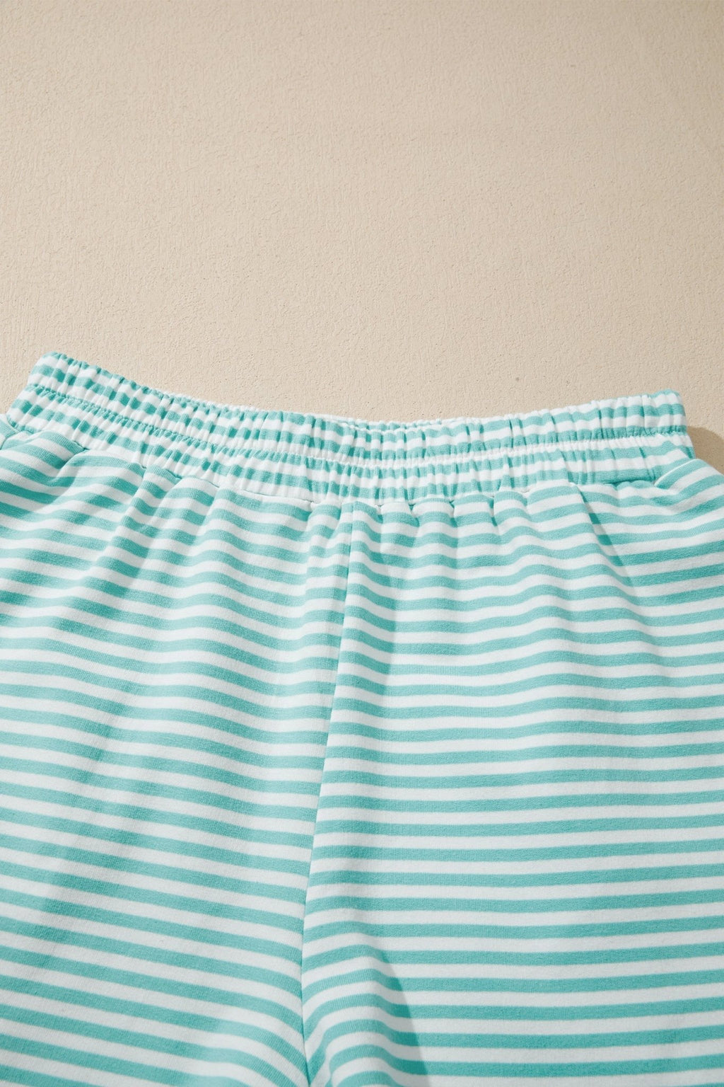 Stripe Contrast Mock Neck Tee & Shorts Set - Rooted & Reckless Co.