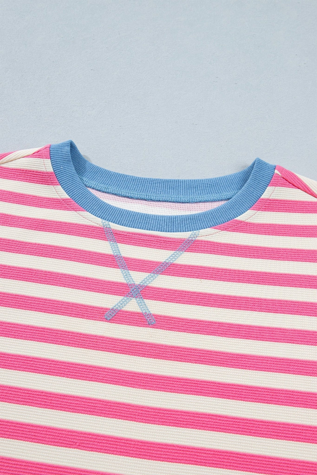Stripe Contrast Patchwork Short Sleeve Tee - Rooted & Reckless Co.