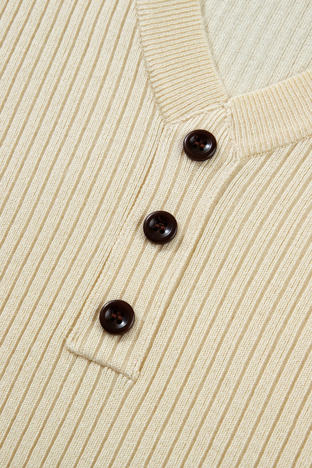 Stripe Contrast Short Sleeve Ribbed V-Neck Sweater - Rooted & Reckless Co.