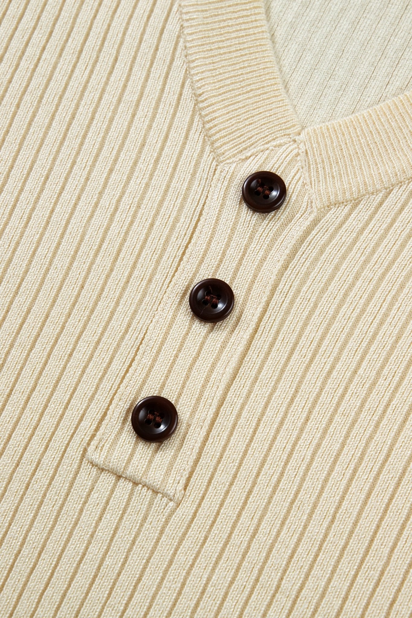 Stripe Contrast Short Sleeve Ribbed V-Neck Sweater - Rooted & Reckless Co.