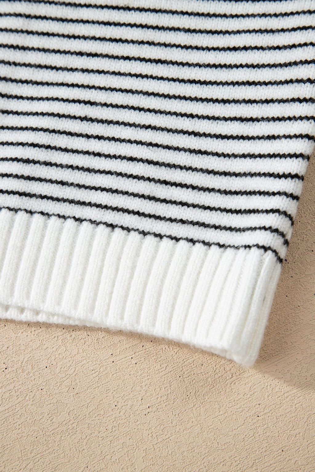 Stripe Contrast Trim Cap Sleeve Button-Up Cardigan - Rooted & Reckless Co.