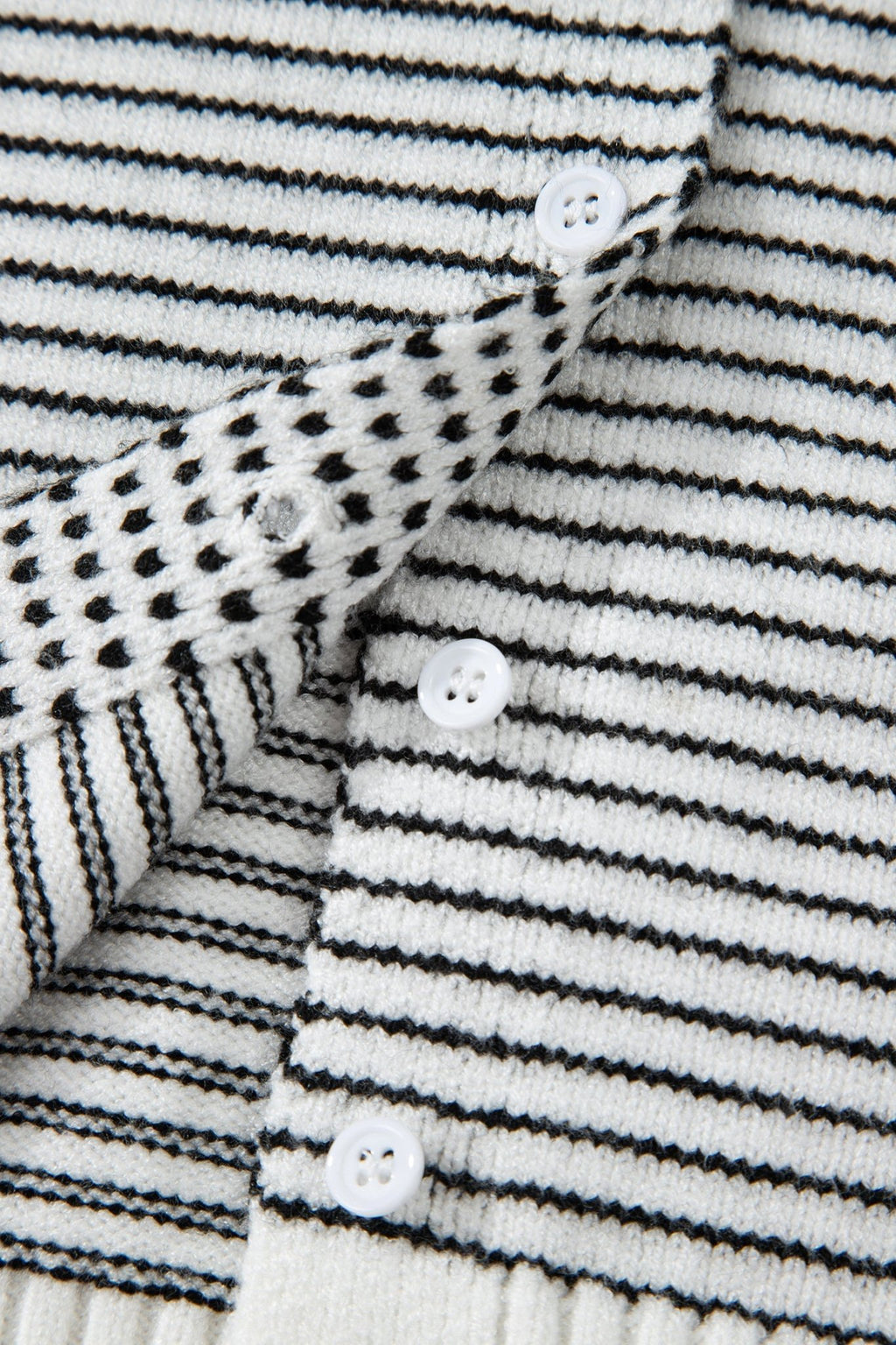 Stripe Contrast Trim Cap Sleeve Button-Up Cardigan - Rooted & Reckless Co.