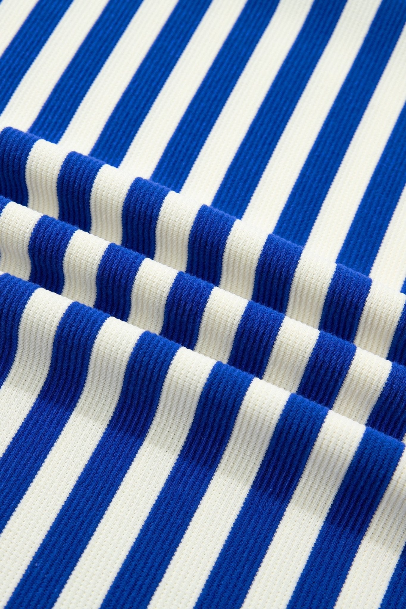 Stripe Contrast Trim Polo Collar Ruffle Sleeve Blouse - Rooted & Reckless Co.