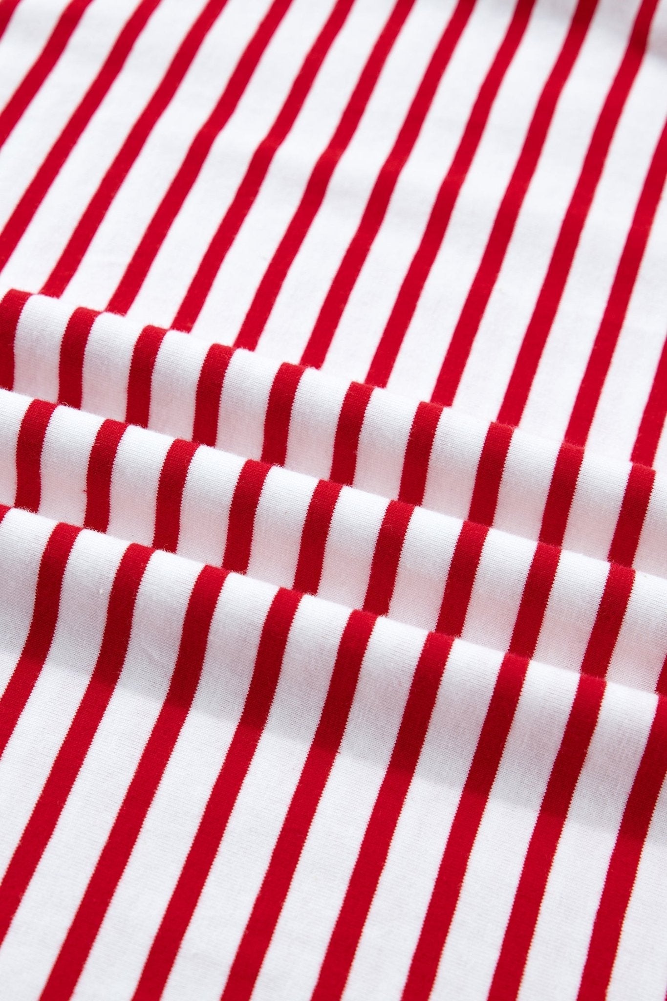 Stripe Contrast Trim Round Neck Puff Sleeve T-Shirt - Rooted & Reckless Co.