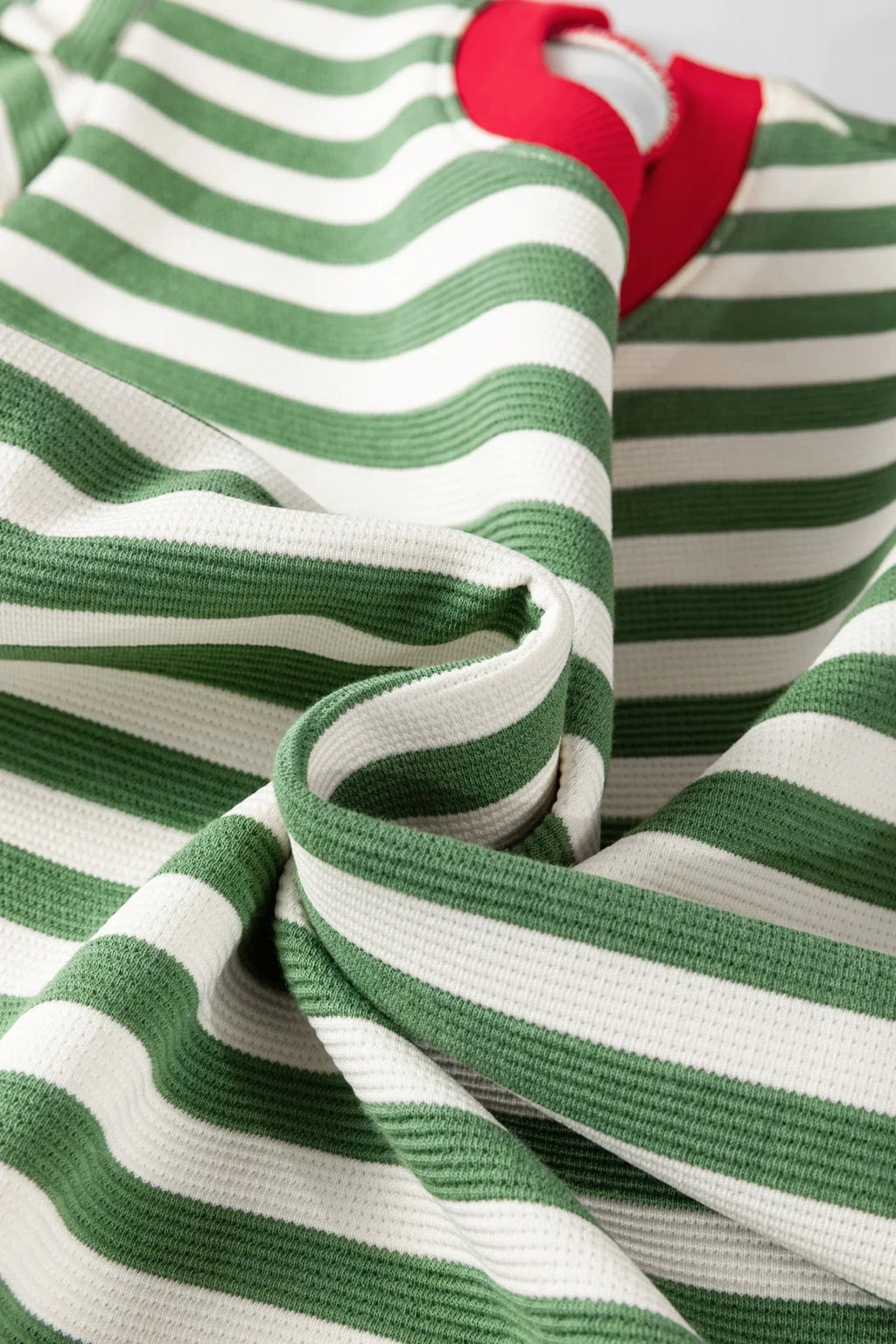 Stripe Contrast Trim Short Puff Sleeve Tee - Rooted & Reckless Co.