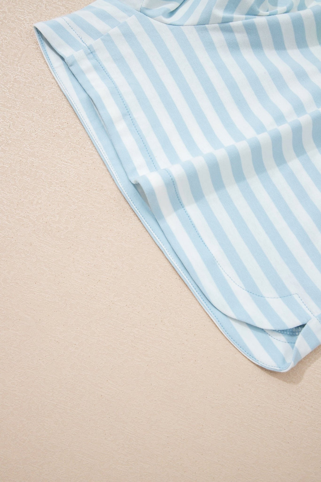 Stripe Contrast Trim Tee & Drawstring Shorts Set - Rooted & Reckless Co.