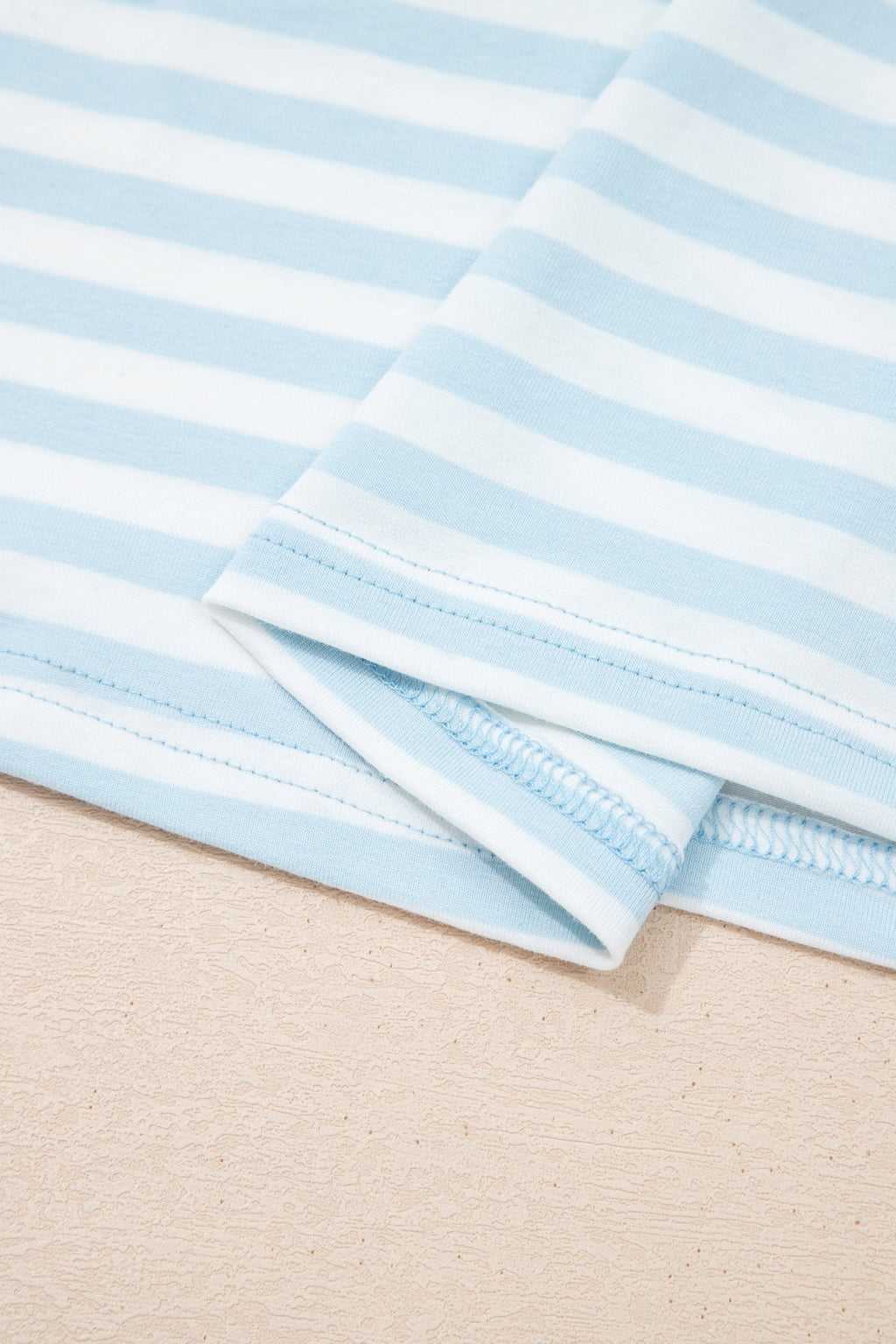 Stripe Contrast Trim Tee & Drawstring Shorts Set - Rooted & Reckless Co.