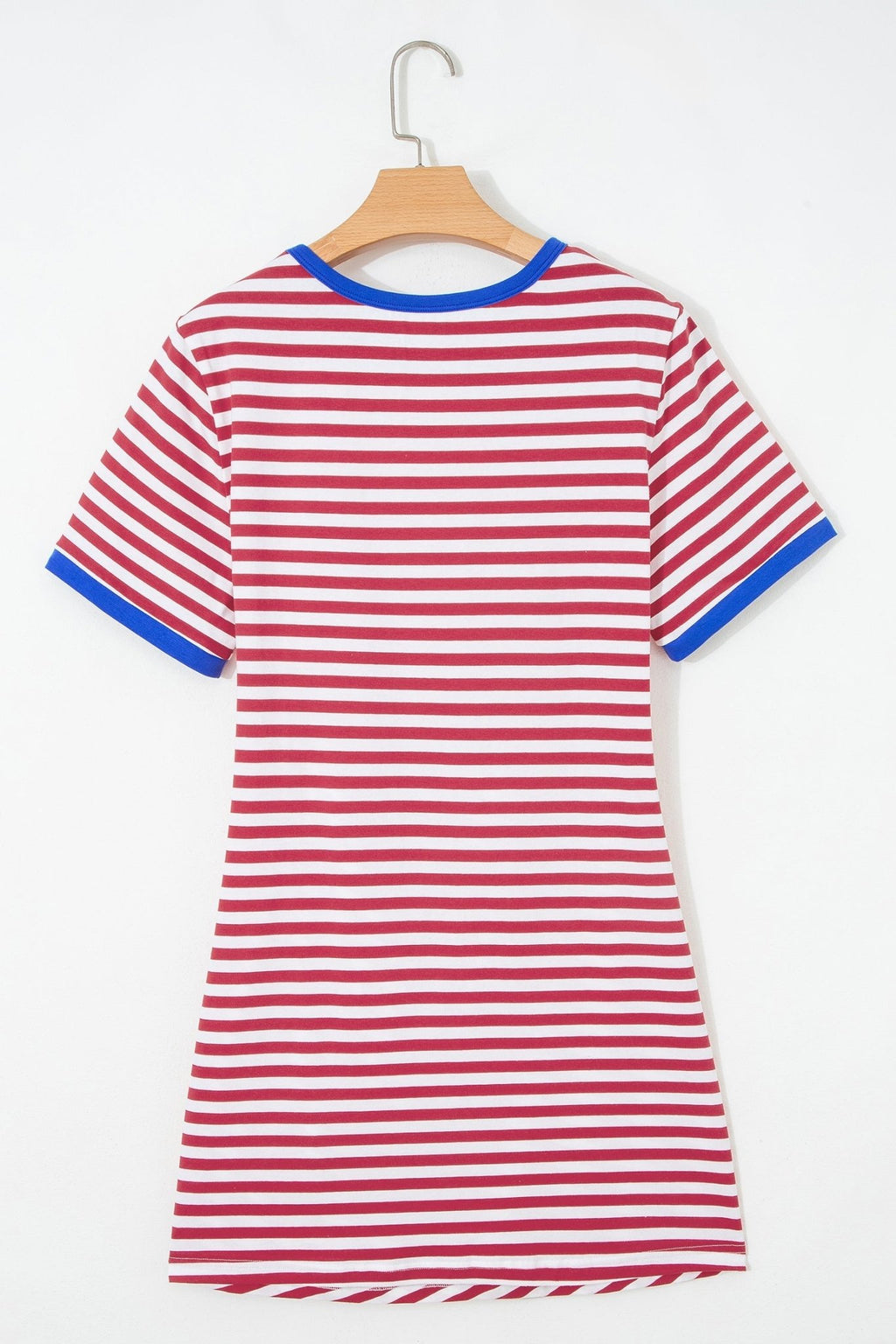 Stripe Contrast Trim Tie Waist Mini Dress - Rooted & Reckless Co.