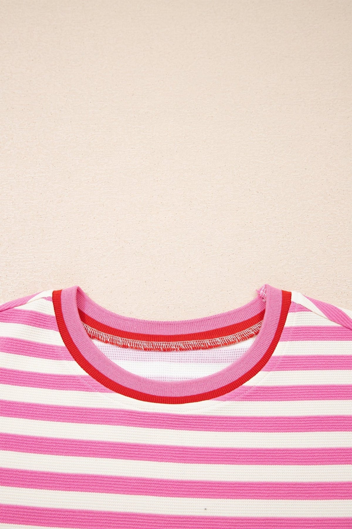 Stripe Contrast Trim Top & Loose Shorts Set - Rooted & Reckless Co.