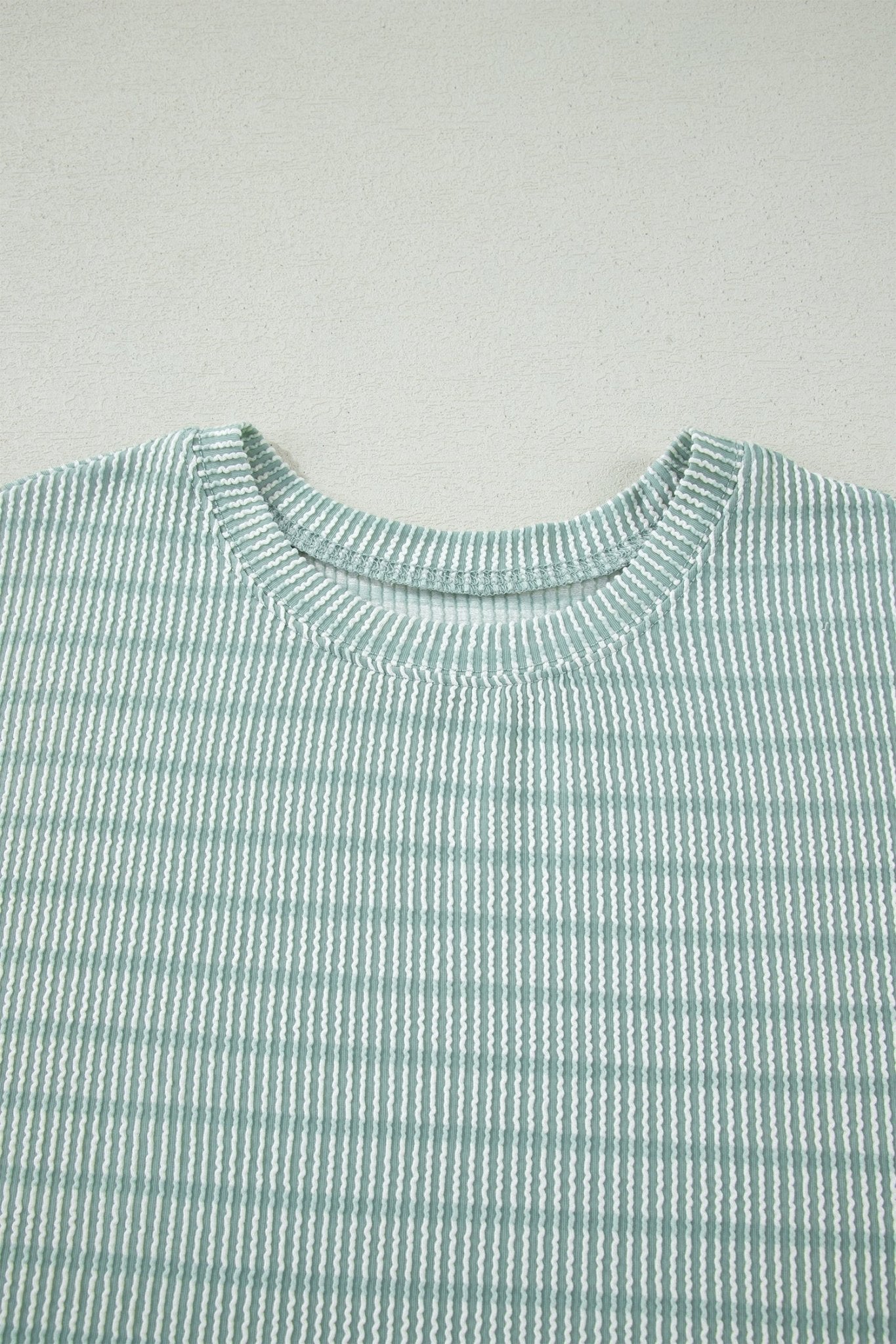 Stripe Corded Knit Tee & Drawstring Short Set - Rooted & Reckless Co.