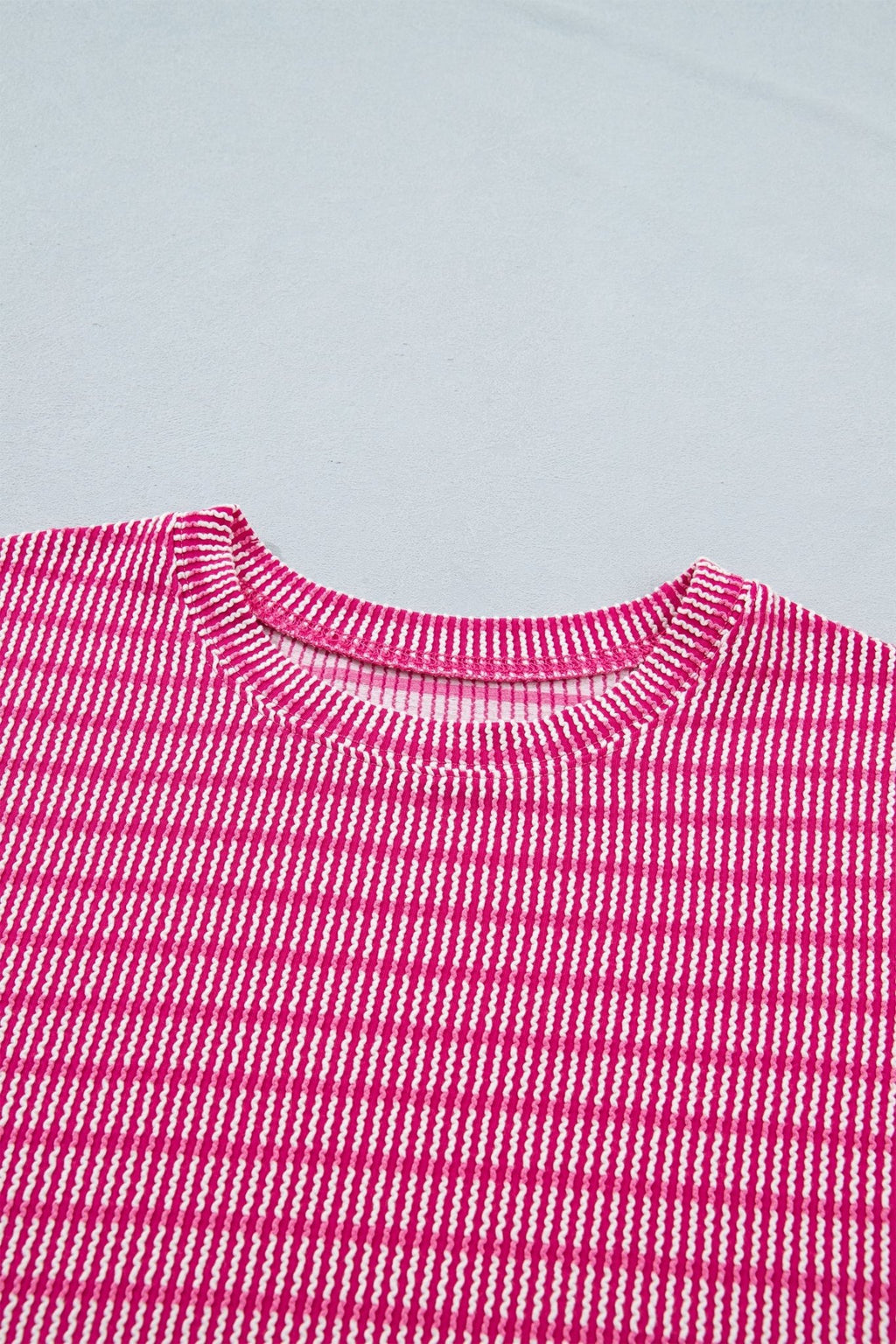 Stripe Corded Knit Tee & Drawstring Short Set - Rooted & Reckless Co.