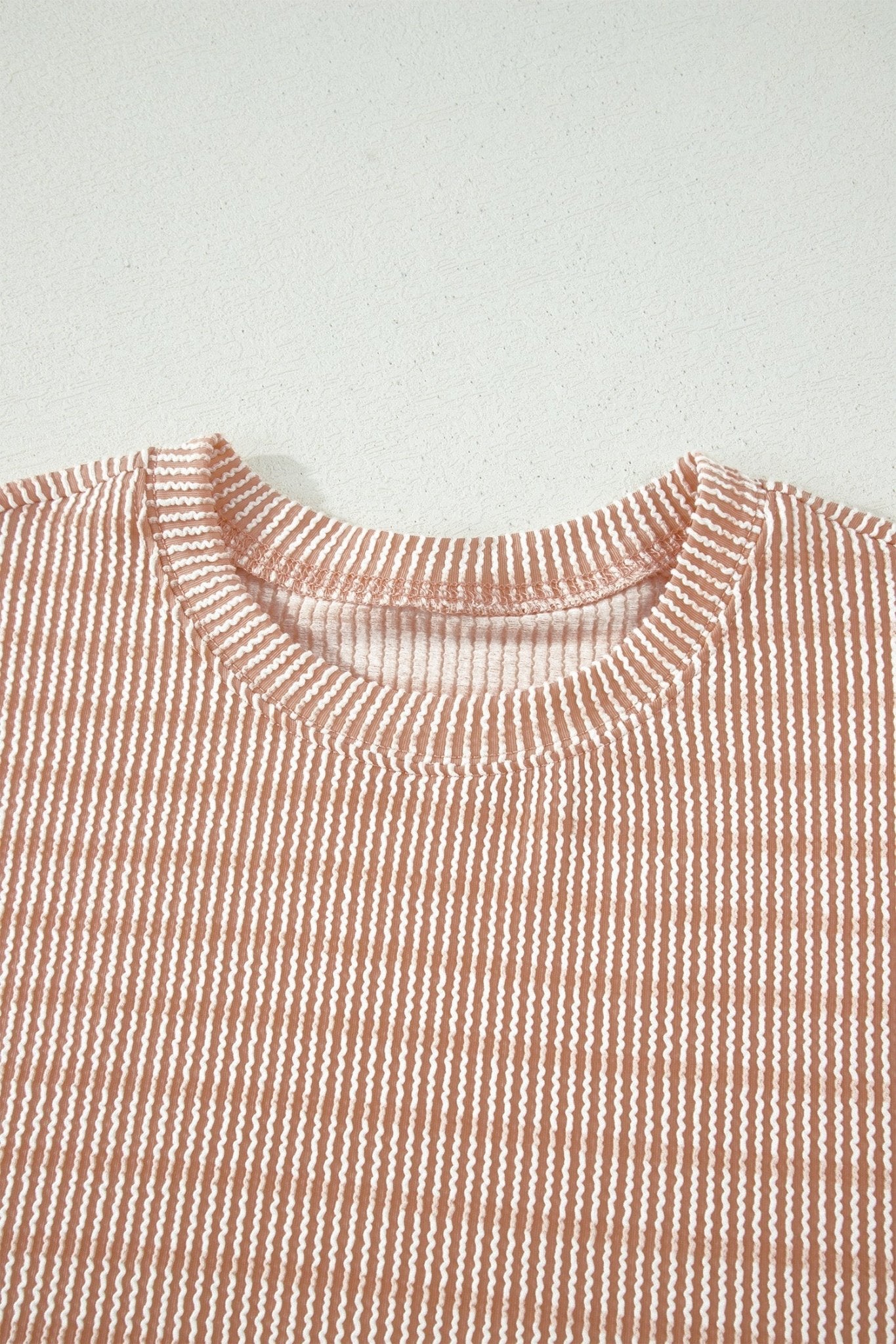 Stripe Corded Knit Tee & Drawstring Short Set - Rooted & Reckless Co.