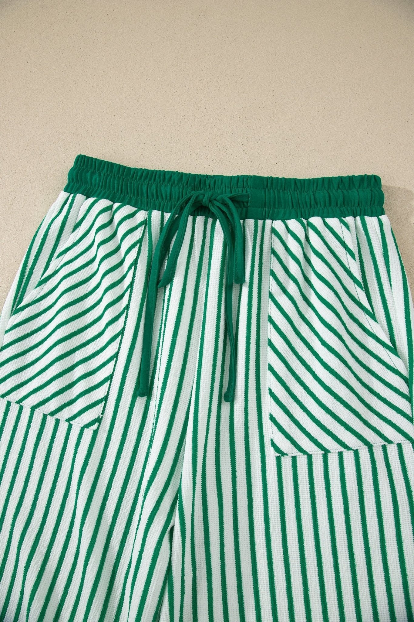 Stripe Crew Neck Tee & Drawstring Pants Set - Rooted & Reckless Co.