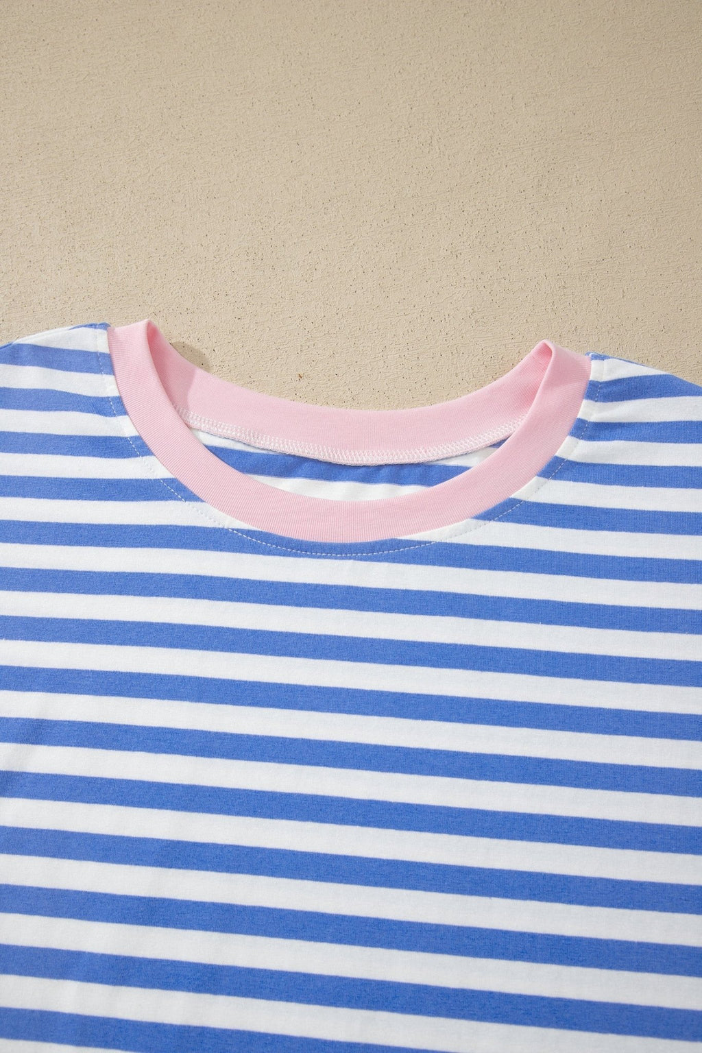 Stripe Crewneck Tee & Tie Waist Shorts Set - Rooted & Reckless Co.
