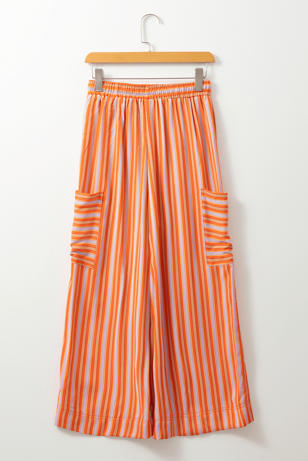Stripe Cropped Palazzo Pocketed Pants - Rooted & Reckless Co.