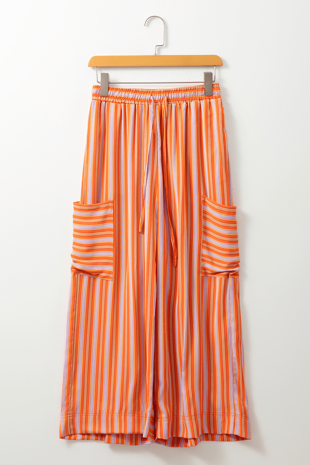 Stripe Cropped Palazzo Pocketed Pants - Rooted & Reckless Co.