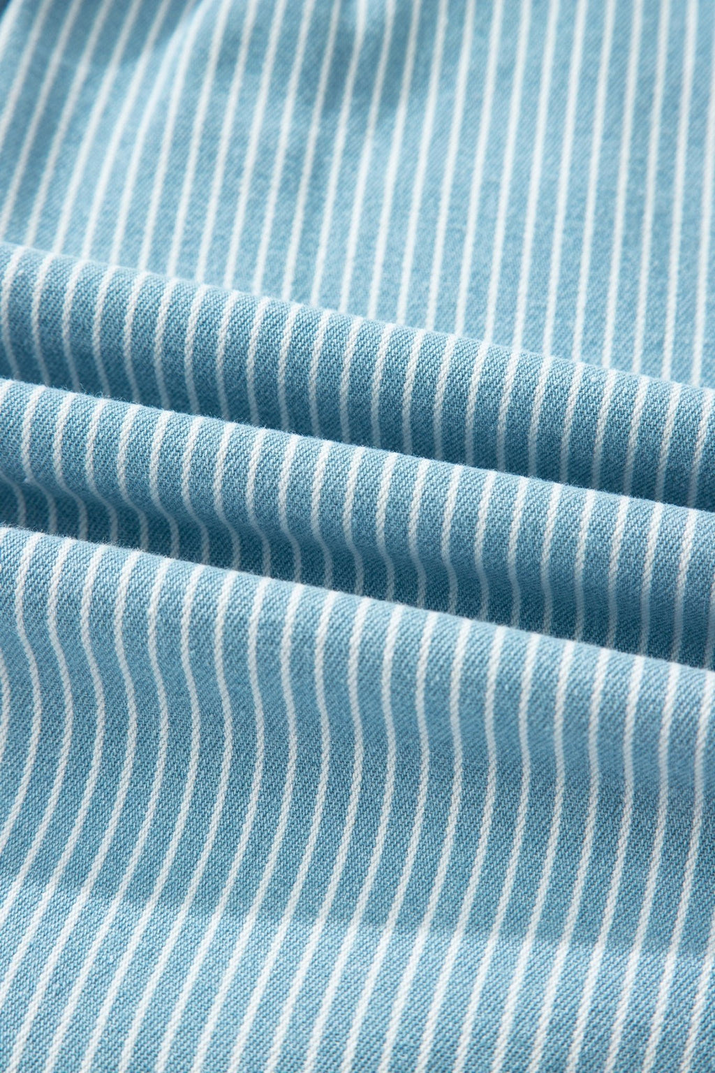 Stripe Cuffed Short Sleeve Button Up Shirt - Rooted & Reckless Co.