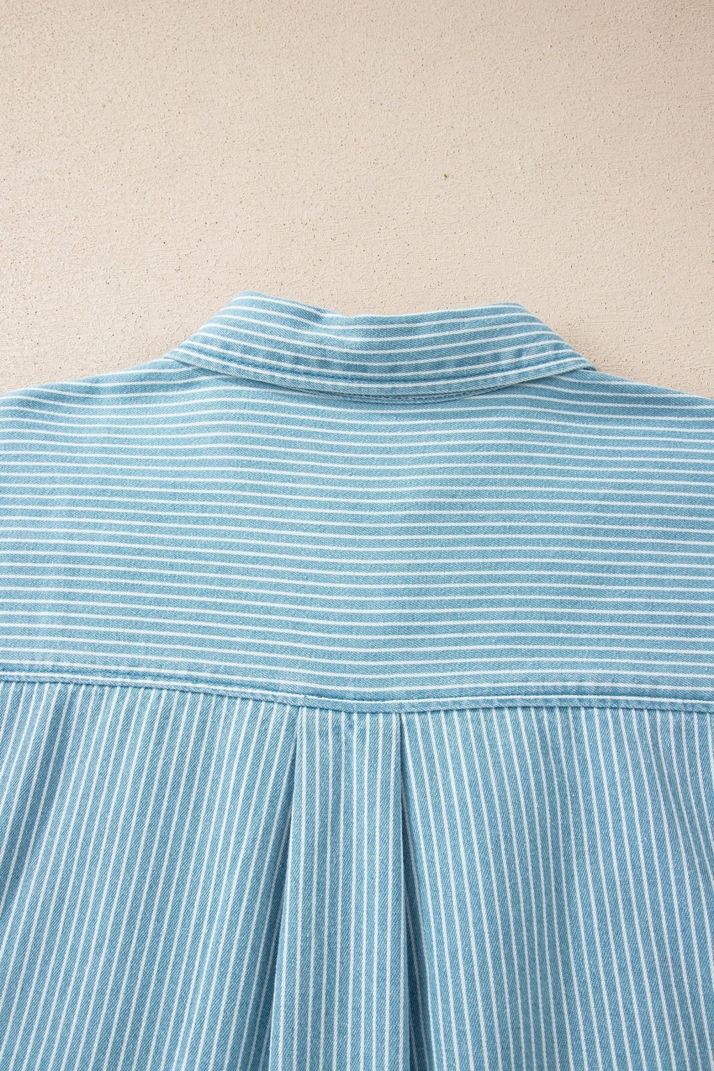 Stripe Cuffed Short Sleeve Button Up Shirt - Rooted & Reckless Co.